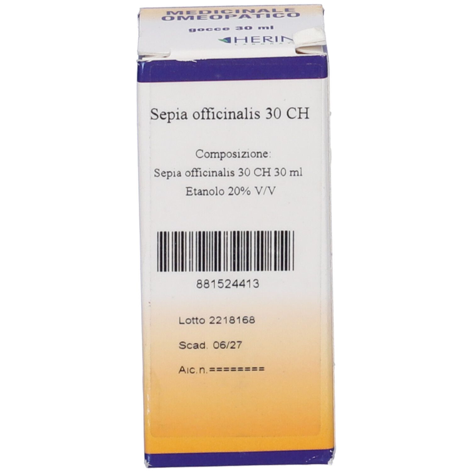 Hering Sepia 30Ch 30Ml Diluizione Hahnemanniana Centesimale In Gocce