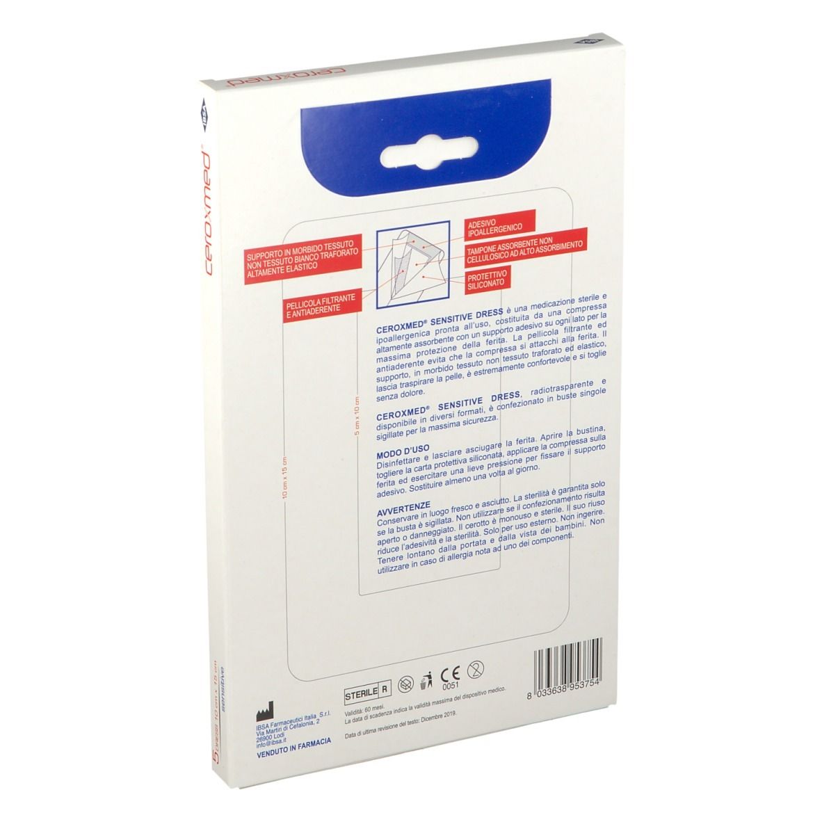 CEROXMED® Sensitive 15 cm x 10 cm Sterile