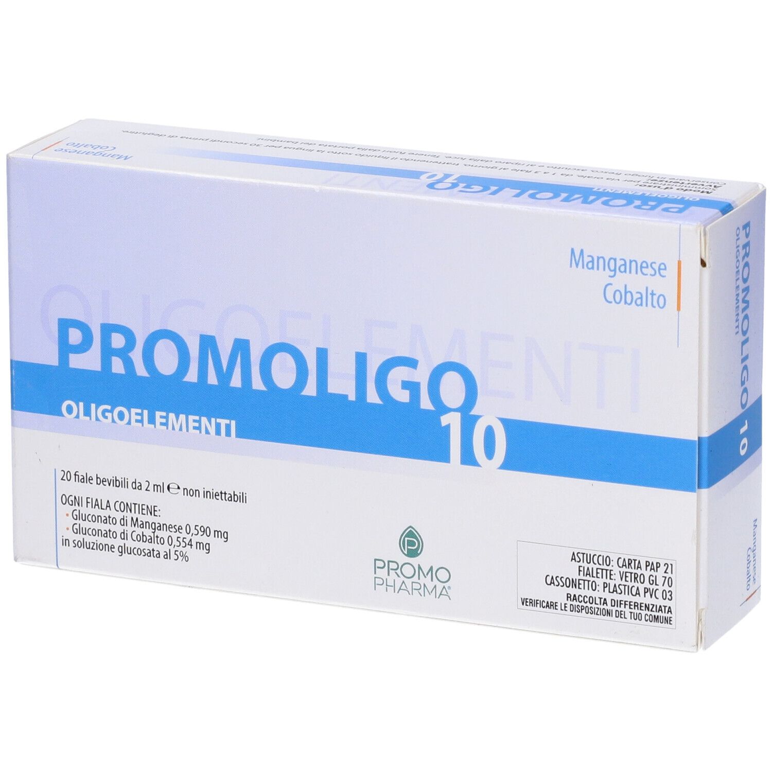 PromoPharma® PROMOLIGO 10 Manganese/Cobalto Oligoelementi