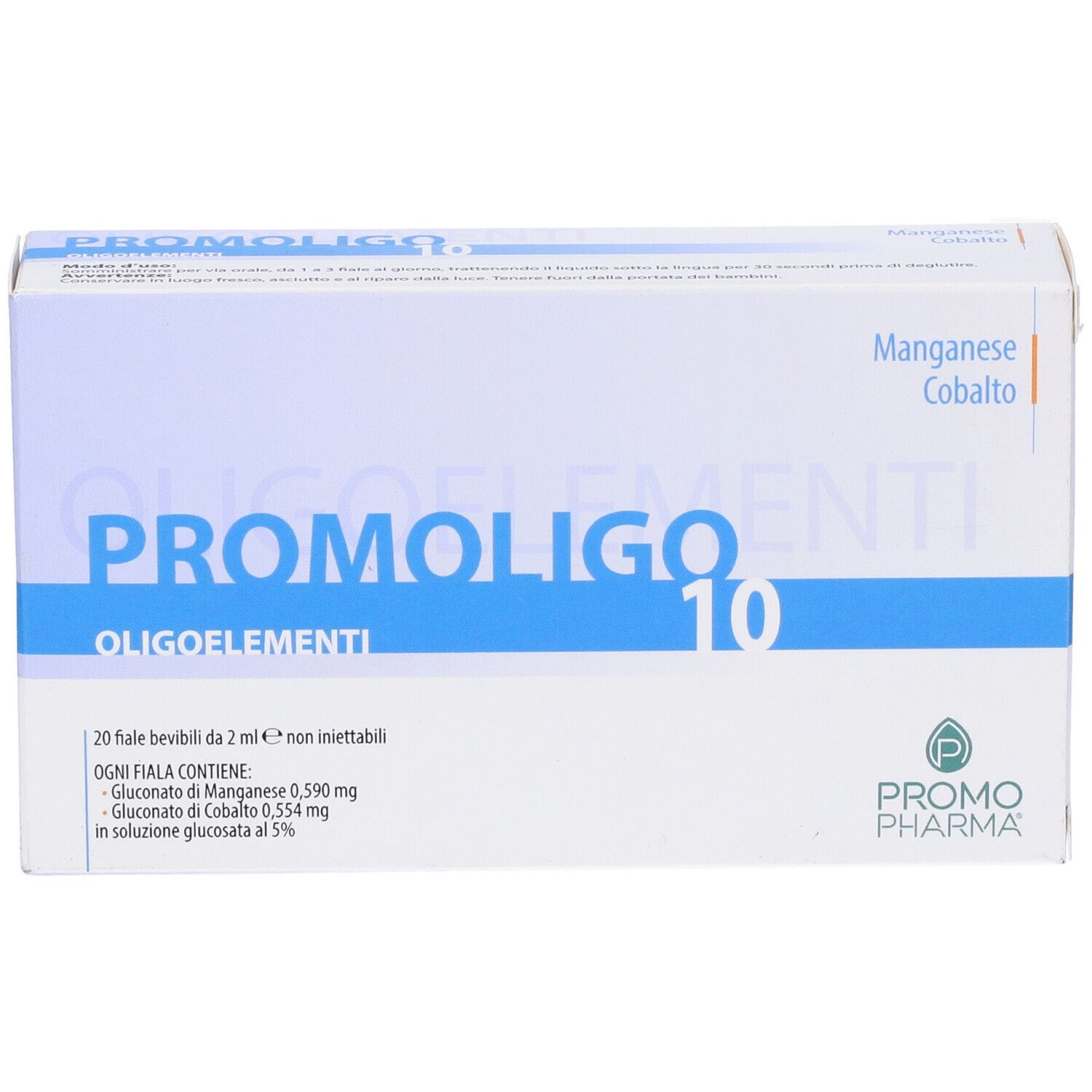 PromoPharma® PROMOLIGO 10 Manganese/Cobalto Oligoelementi