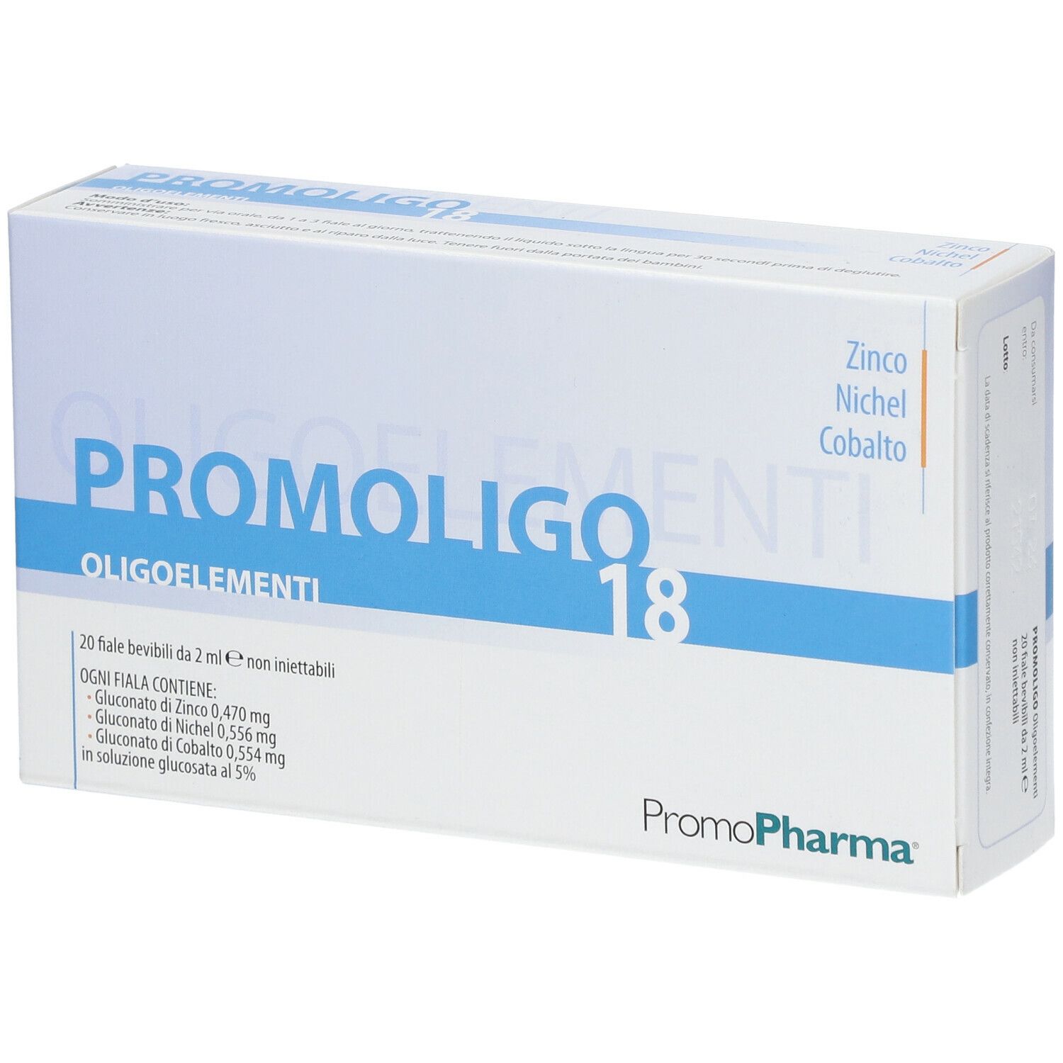 PromoPharma® PROMOLIGO 18 Zinco/Nichel/Cobalto Oligoelementi