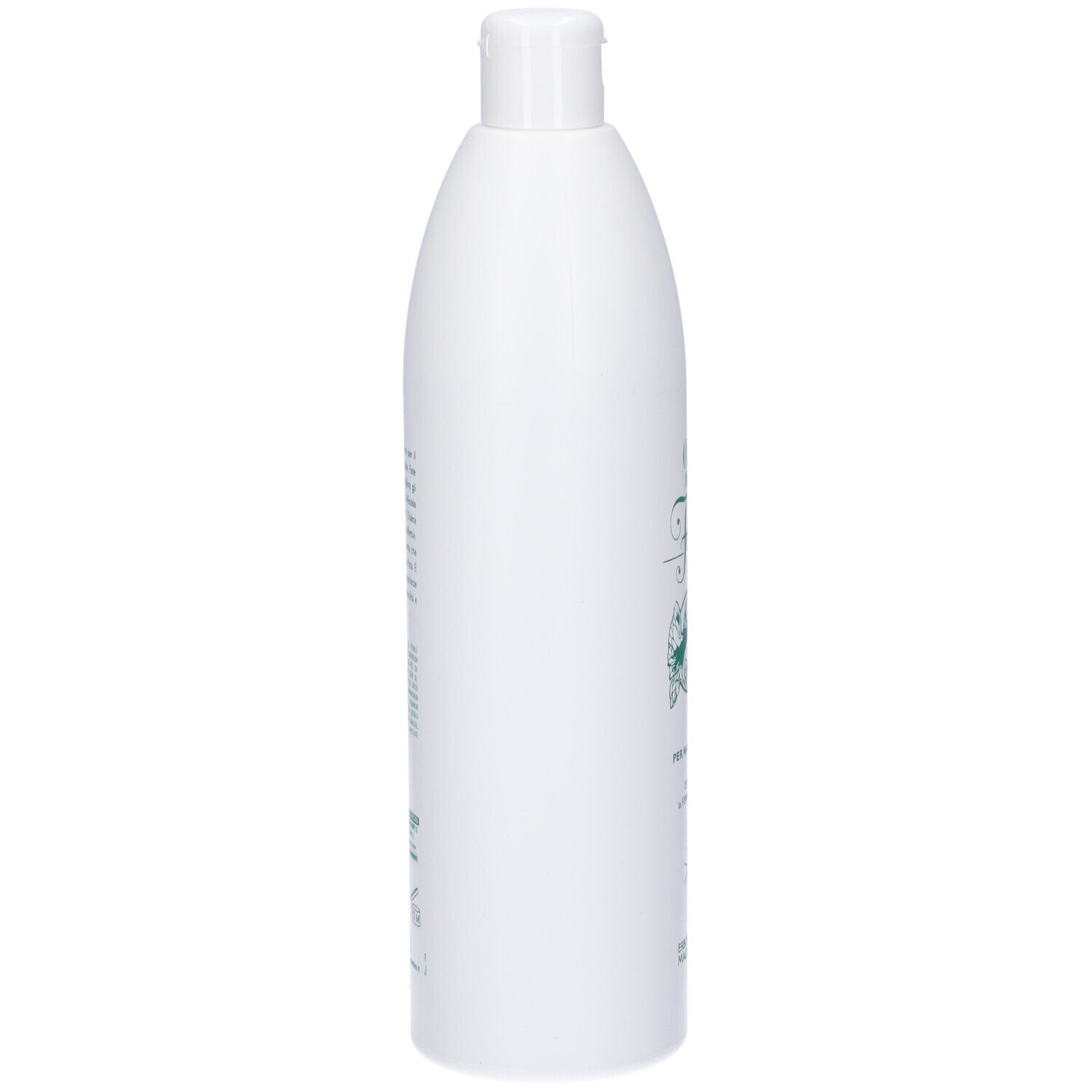 Flacone bianco con prodotto per la cura.