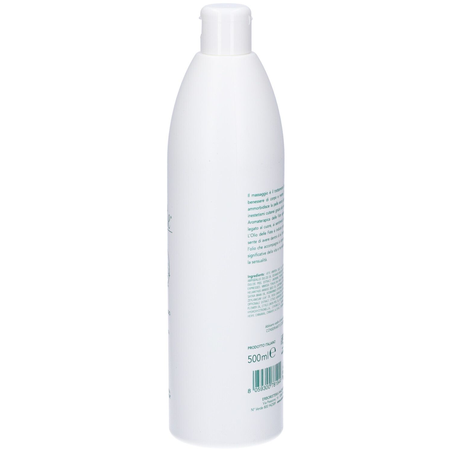 Flacone bianco con tappo bianco, 500ml.