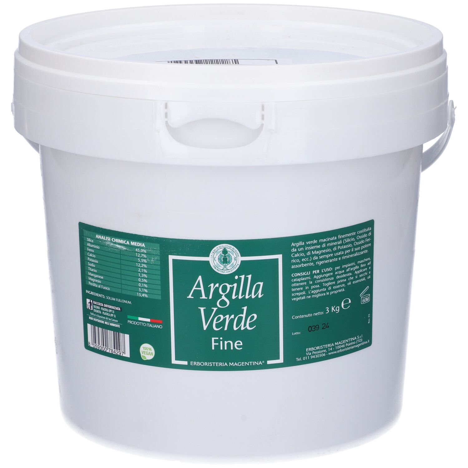 Argilla Verde Fine 3 Kg