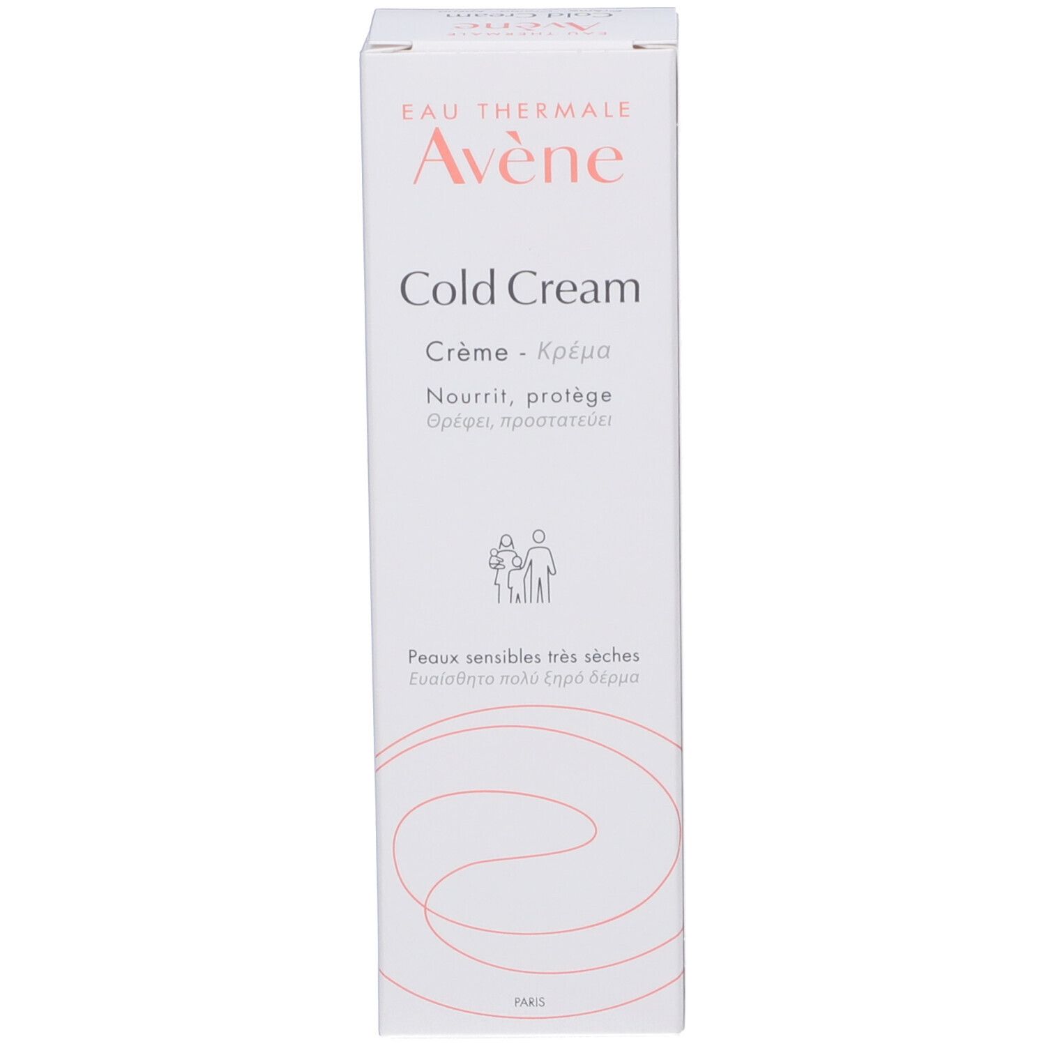 Scatola Avène Cold Cream. Nutre, protegge. Per pelli molto secche e sensibili.