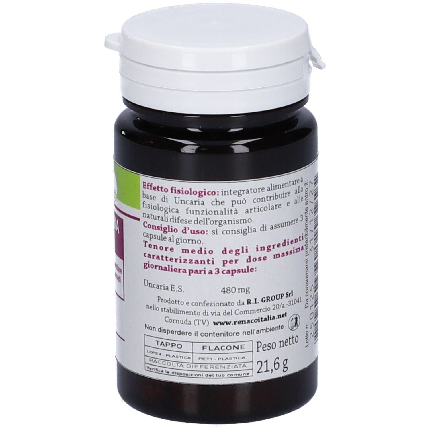 Uncaria Estratto Secco 60 Capsule