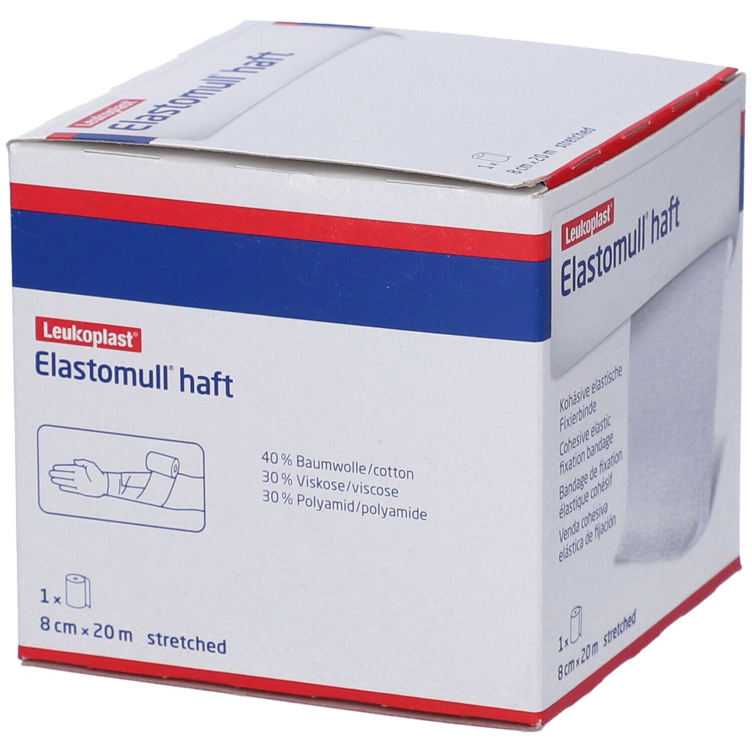 Benda Elastica Autoadesiva Per Fissaggio Medicazioni Elastom]Ull Haft Lf Altezza 8 Cm Lunghezza 20 M