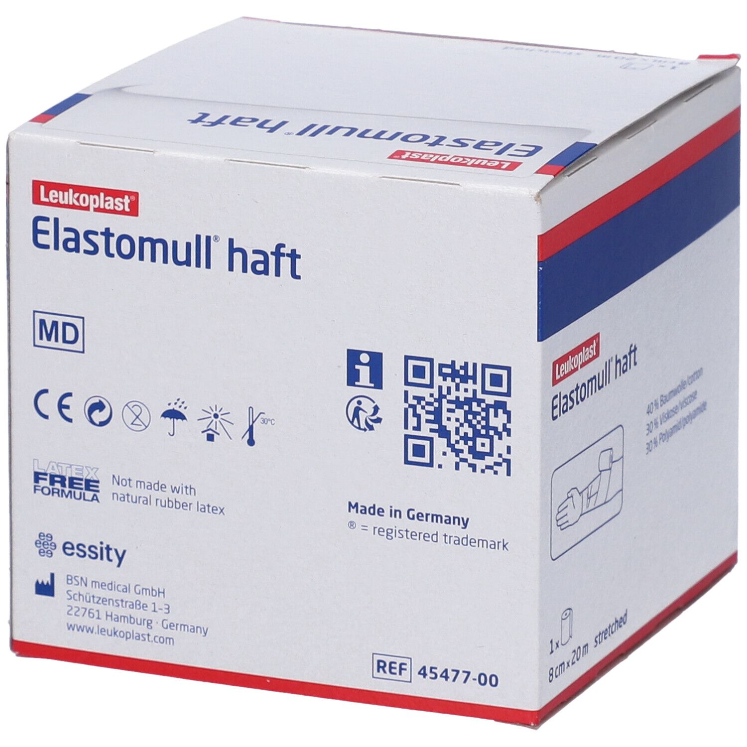 Benda Elastica Autoadesiva Per Fissaggio Medicazioni Elastom]Ull Haft Lf Altezza 8 Cm Lunghezza 20 M