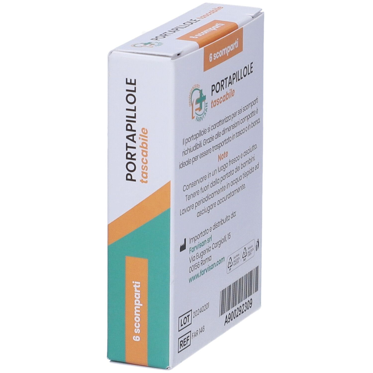 Portapillole 6 Scomparti
