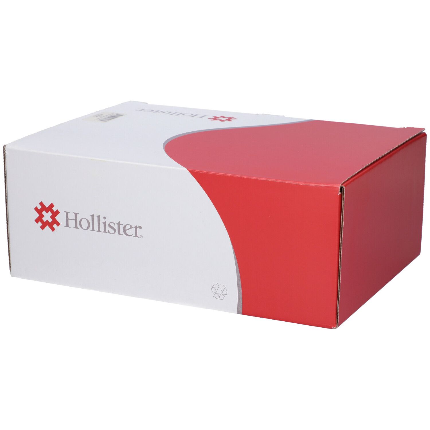 Confezione prodotto Hollister, sopra bianco con design rosso.