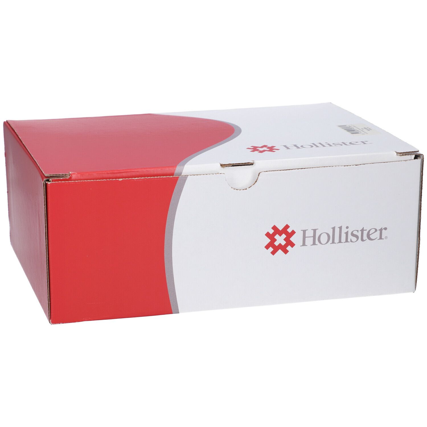 Confezione prodotto Hollister, sopra bianco con design rosso.