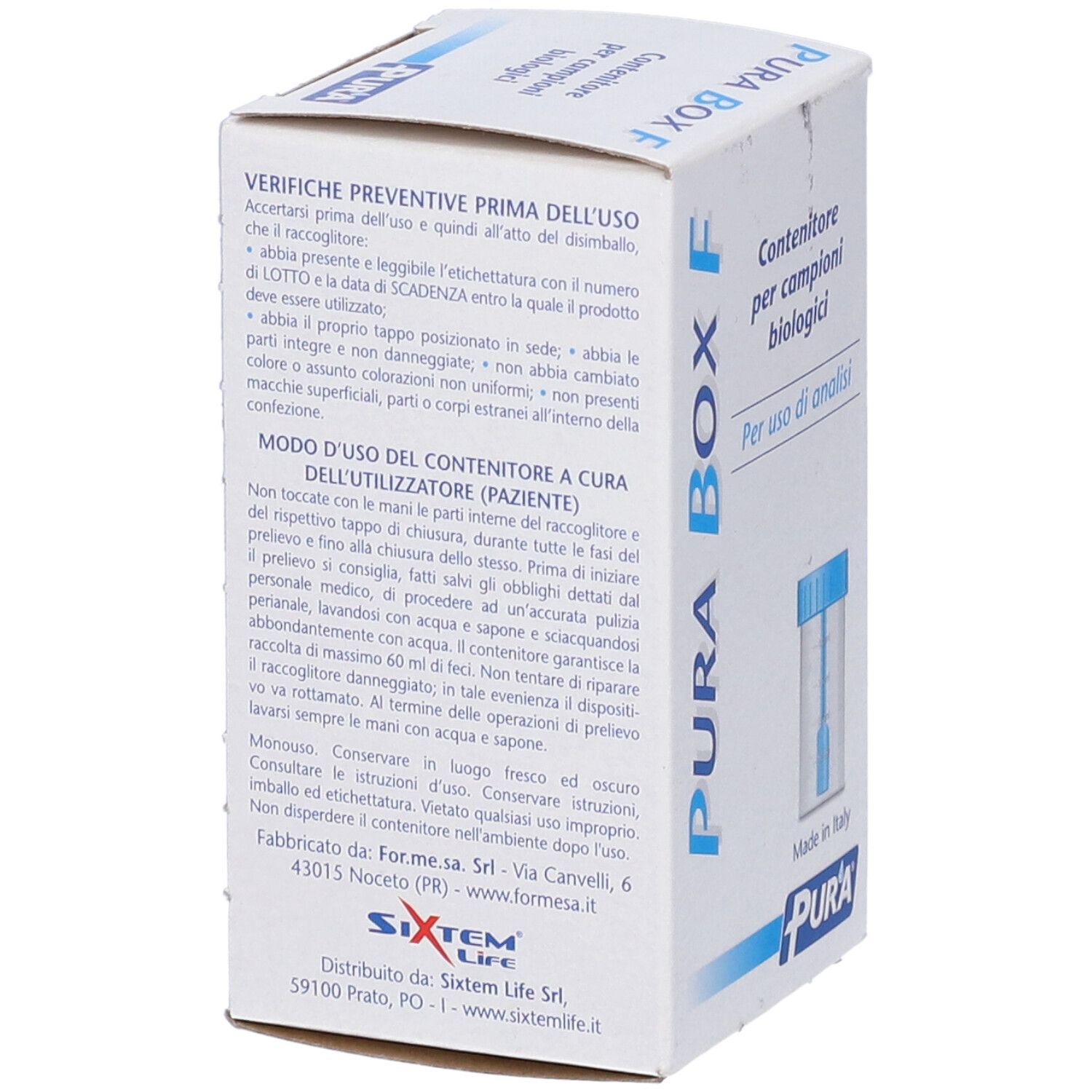 Contenitore Per Feci Pura Box Feci 50Ml