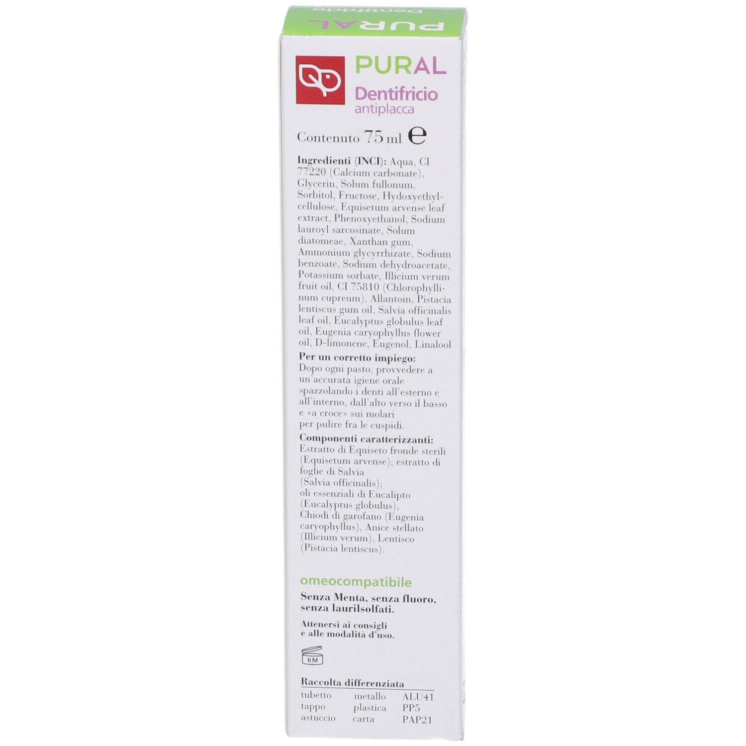 Pural Dentifricio 75 Ml Antiplacca