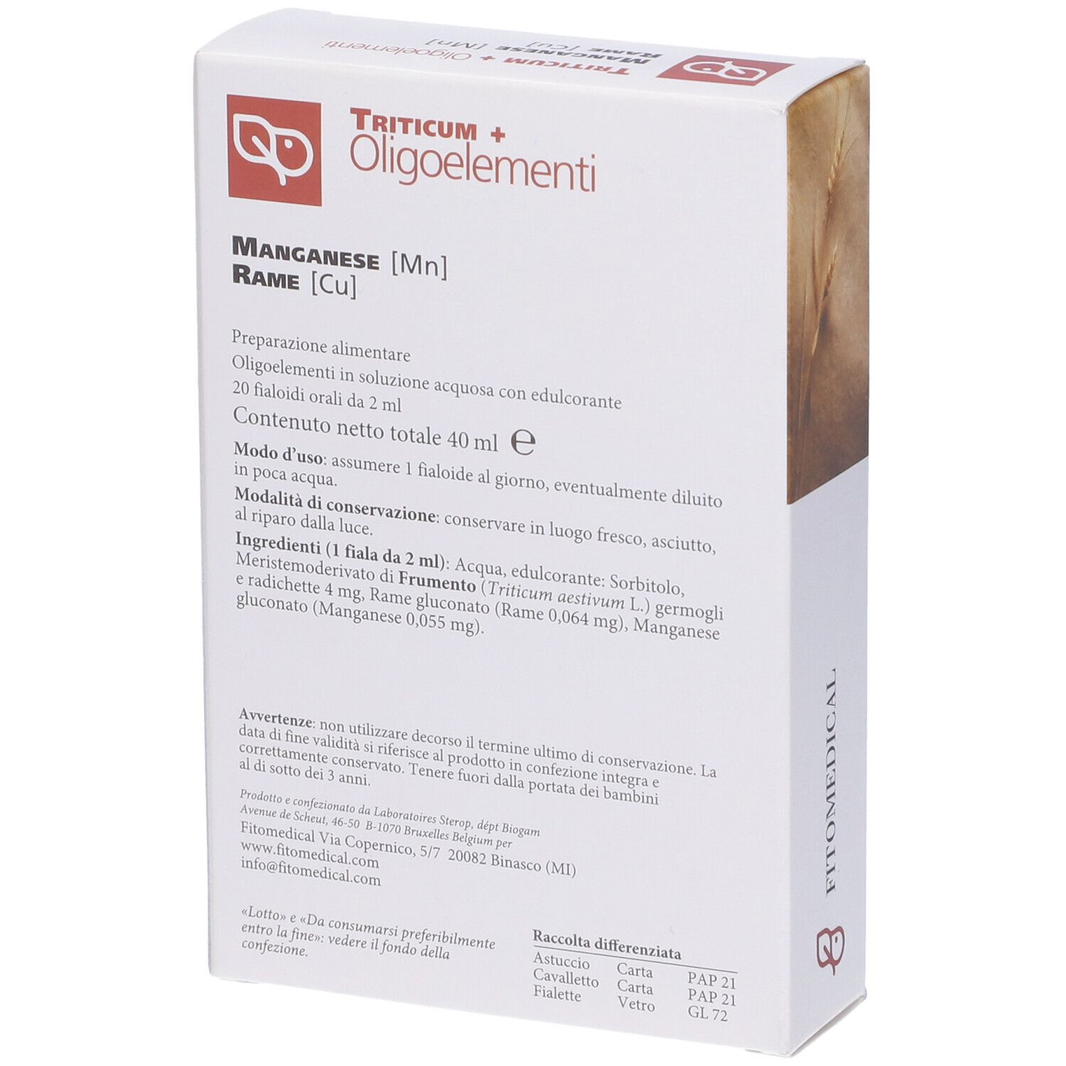 Triticum+Mn+Cu 20 Fiale 2 Ml