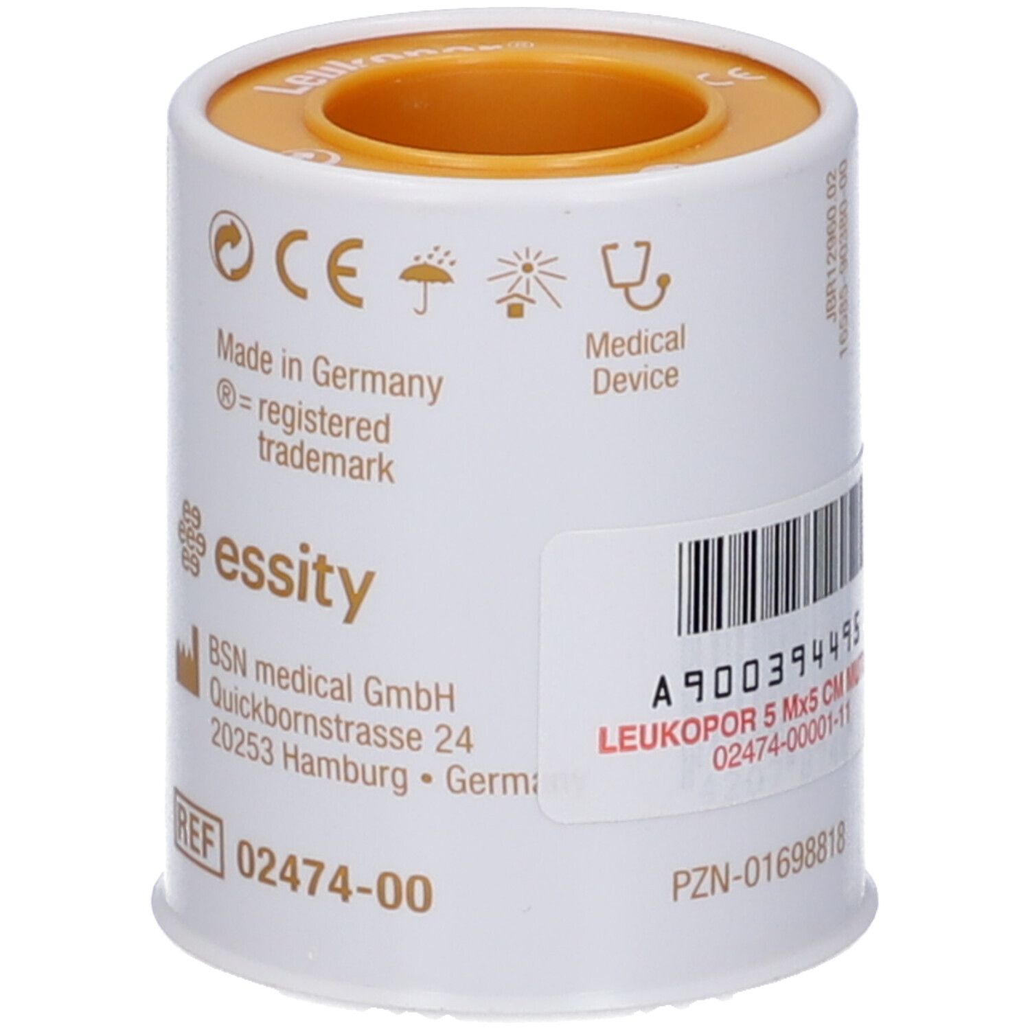 Cerotto Adesivo Ipoallergenico Leukopor. Supporto: Tessuto Non Tessuto Bianco Di Poliestere E Viscosa Adesivo Poliacrilico Senza Resine E Gomme Naturali. 5X5Cm Mutabile