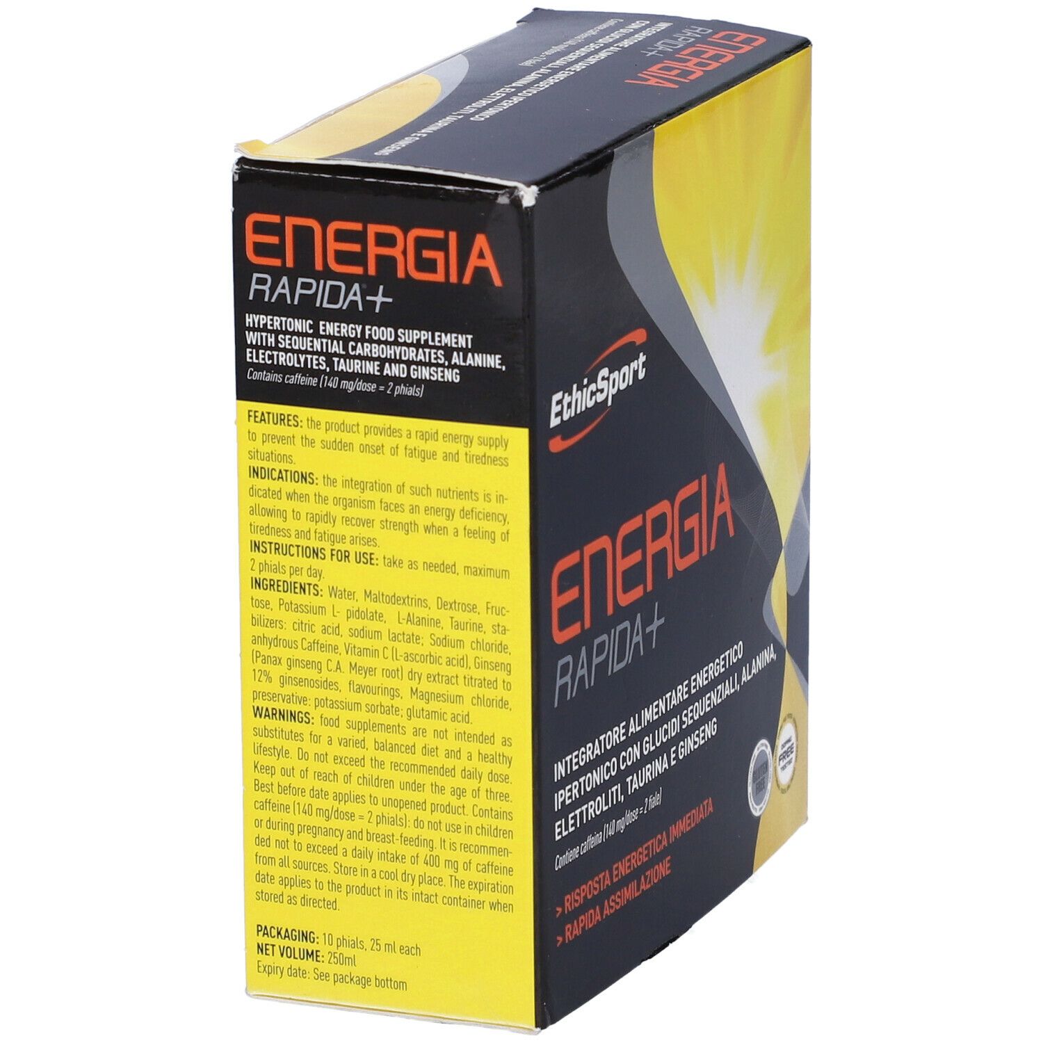 Ethicsport Energia Rapida+ 10 Flaconcini 25 Ml
