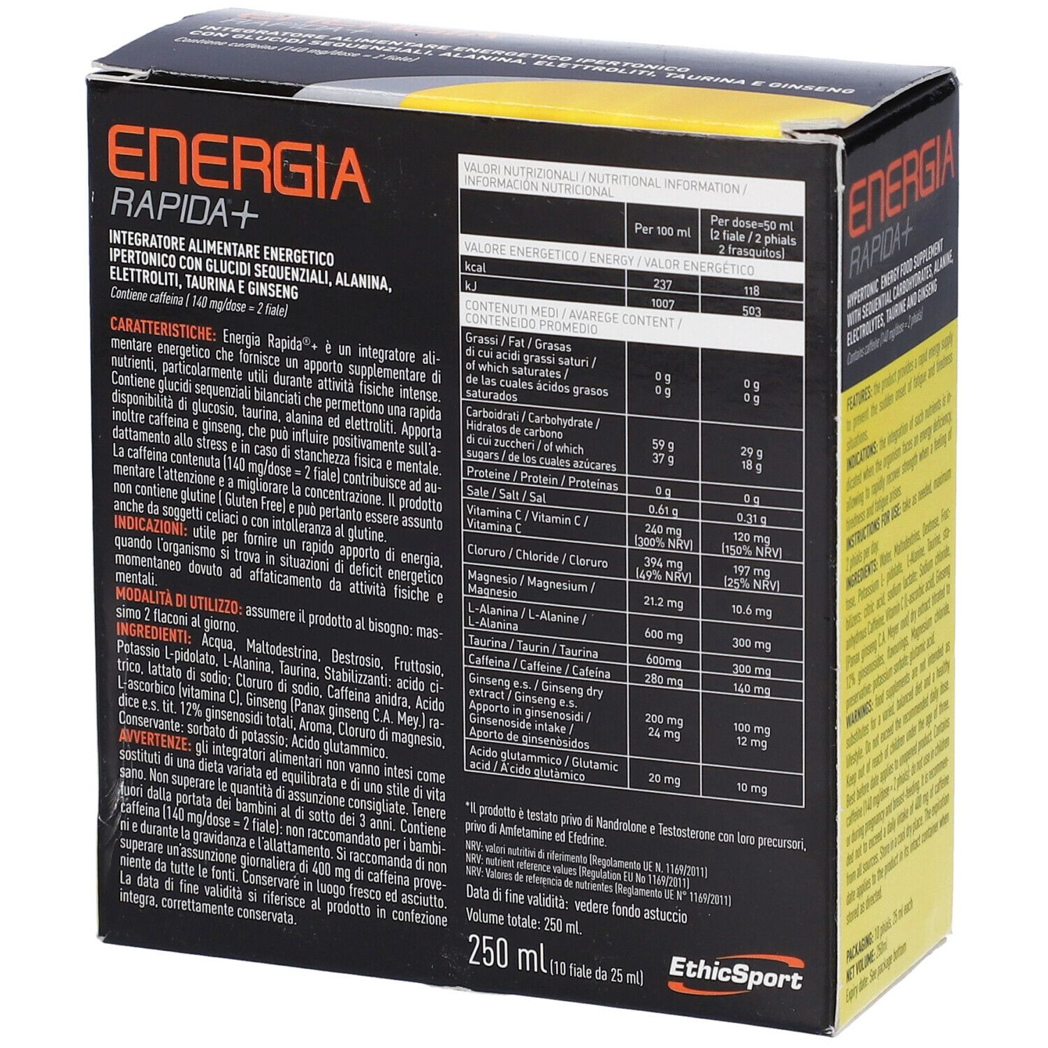 Ethicsport Energia Rapida+ 10 Flaconcini 25 Ml