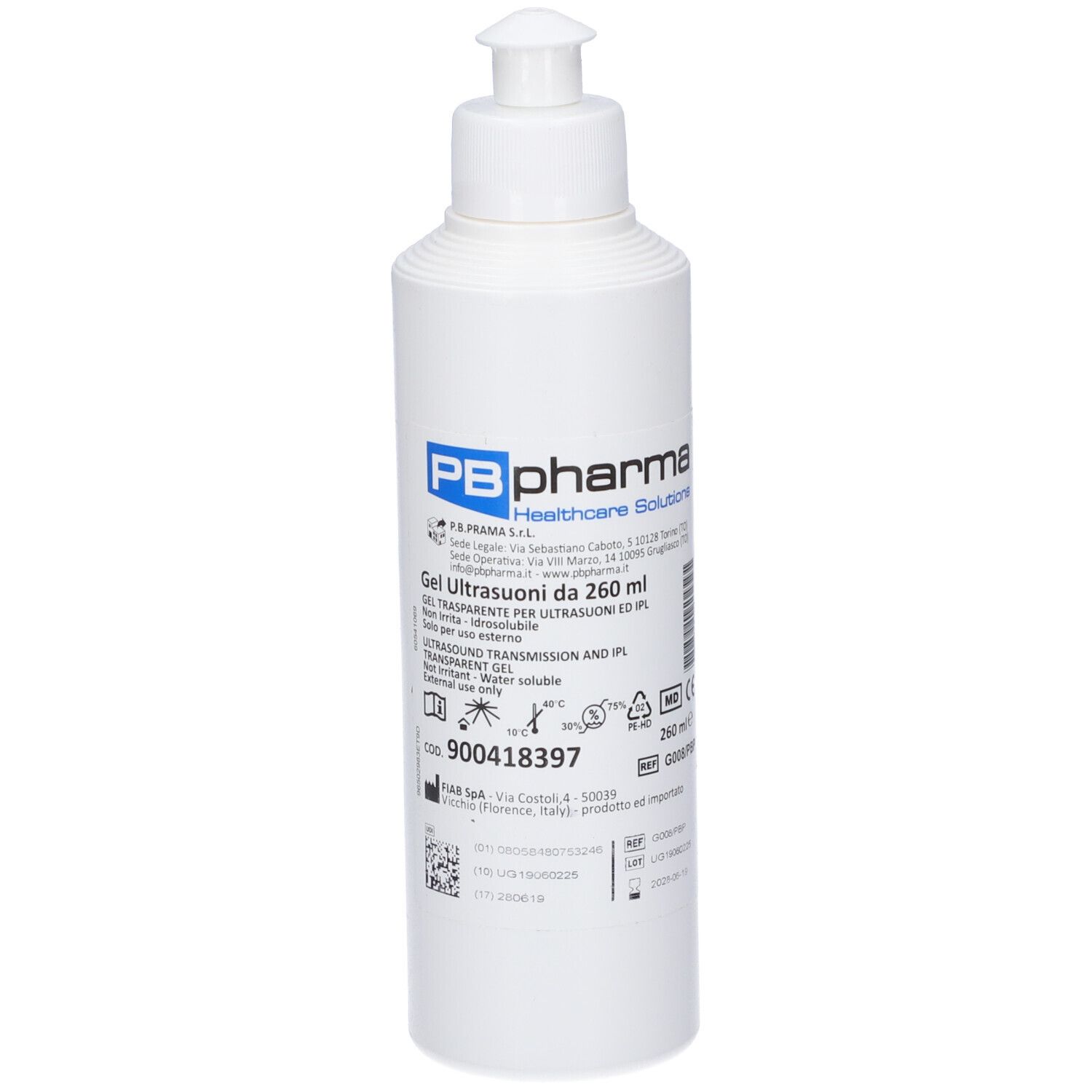 Gel Ultrasuoni Capienza
