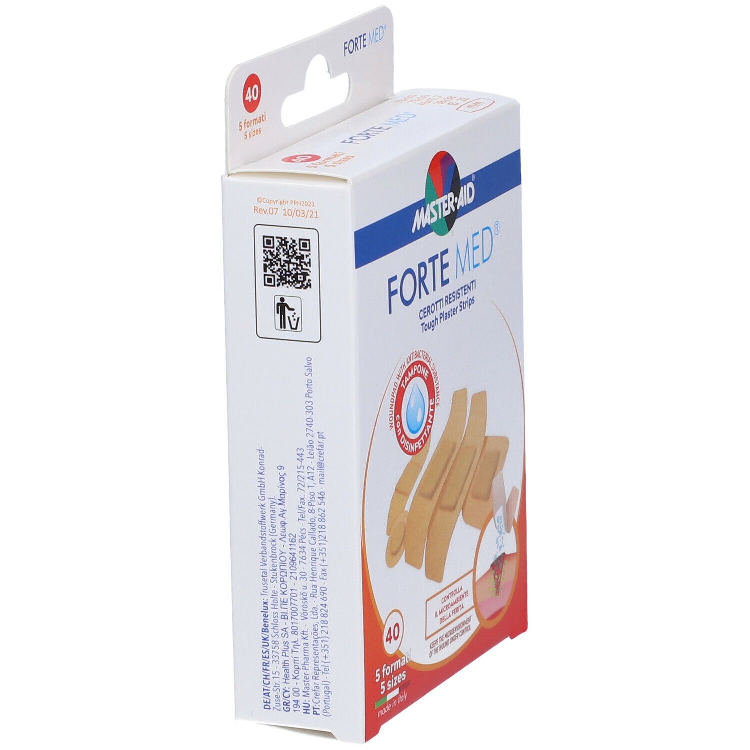 Master-Aid® Forte Med® 5 Formati, Tampone con disinfettante