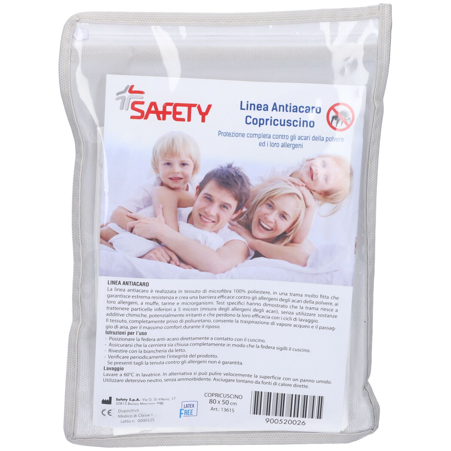 Safety Copricuscino Antiacari 50cm x 80cm