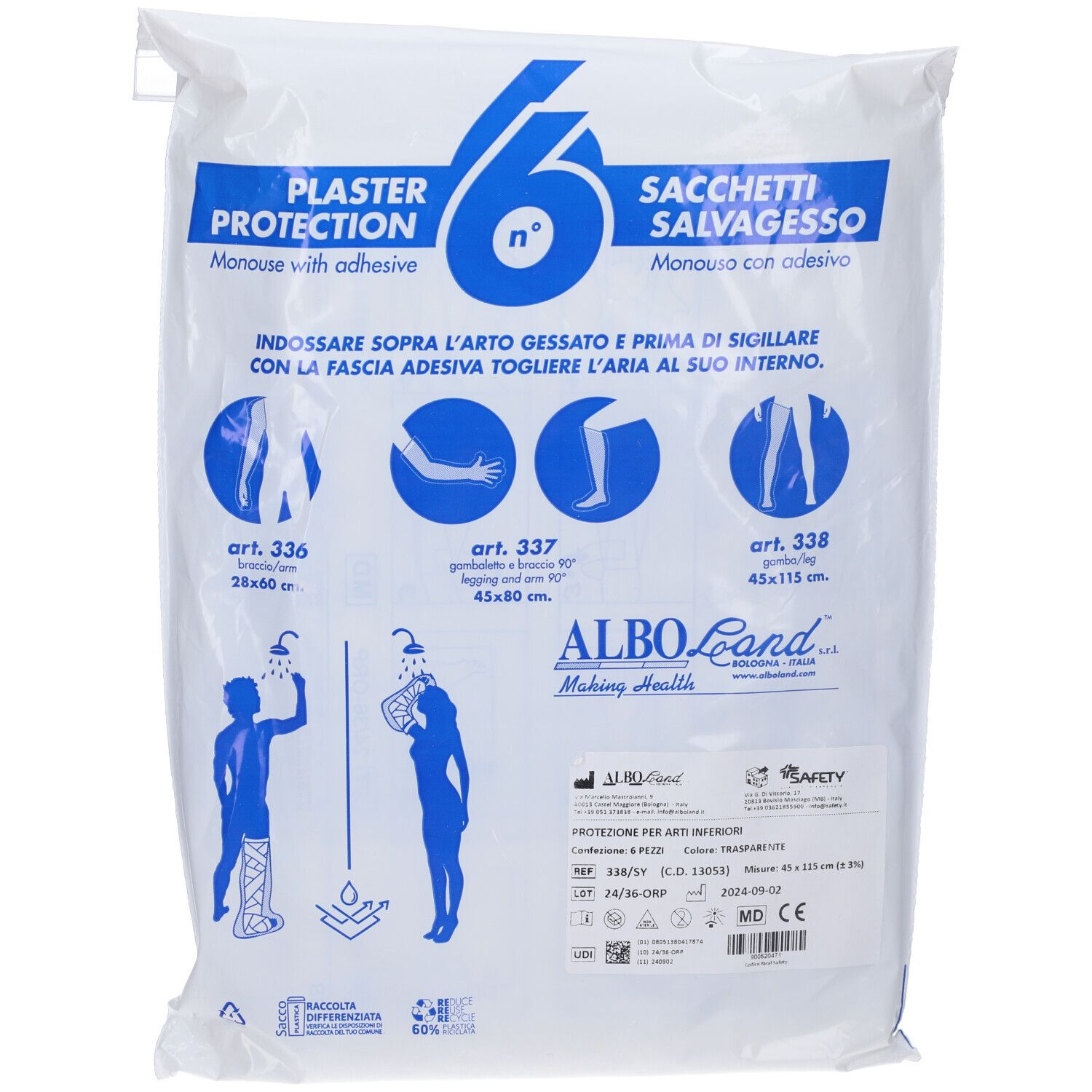 Protezione Gesso Arti Inf 6Pz