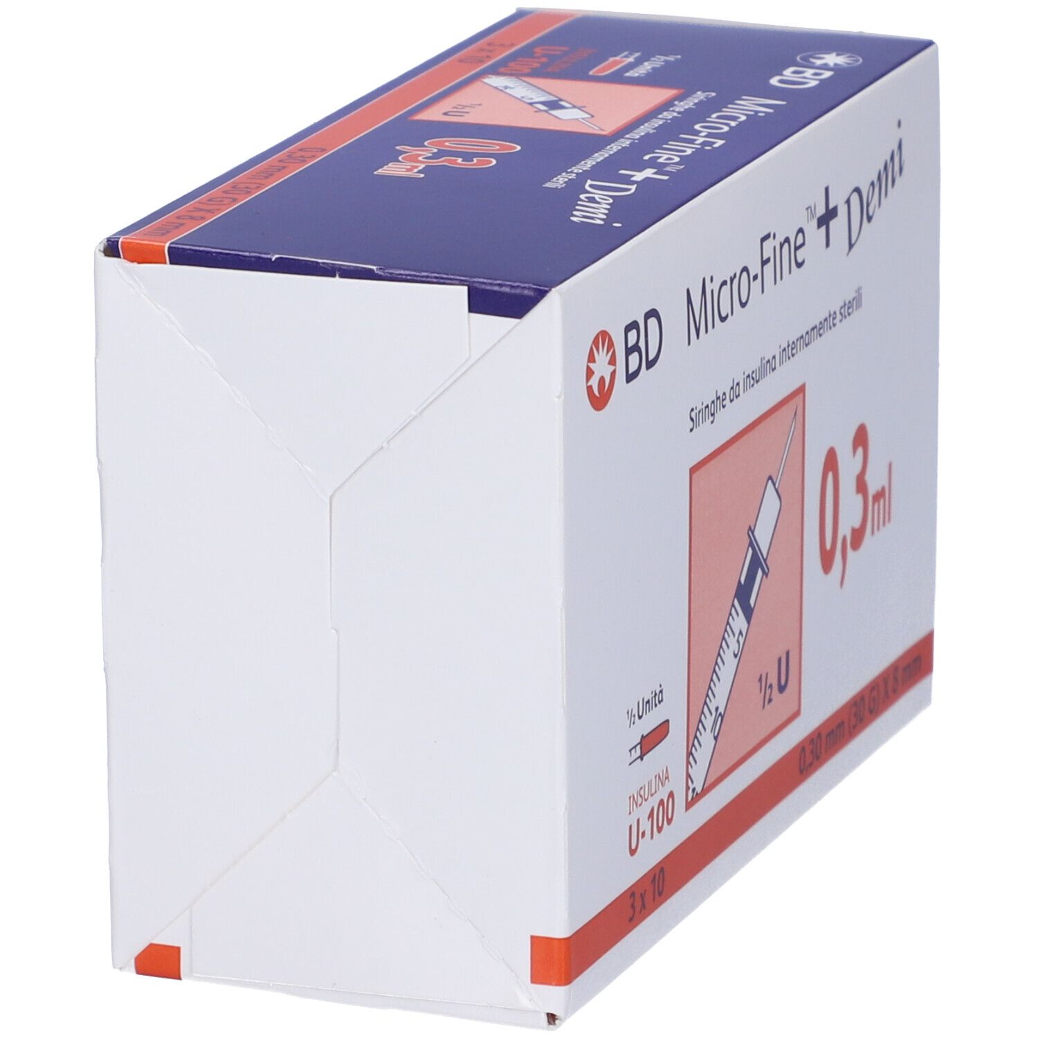 BD Micro-Fine™+ Siringhe 0.3 ml 0.30 mm (30G) x 8 mm Demì