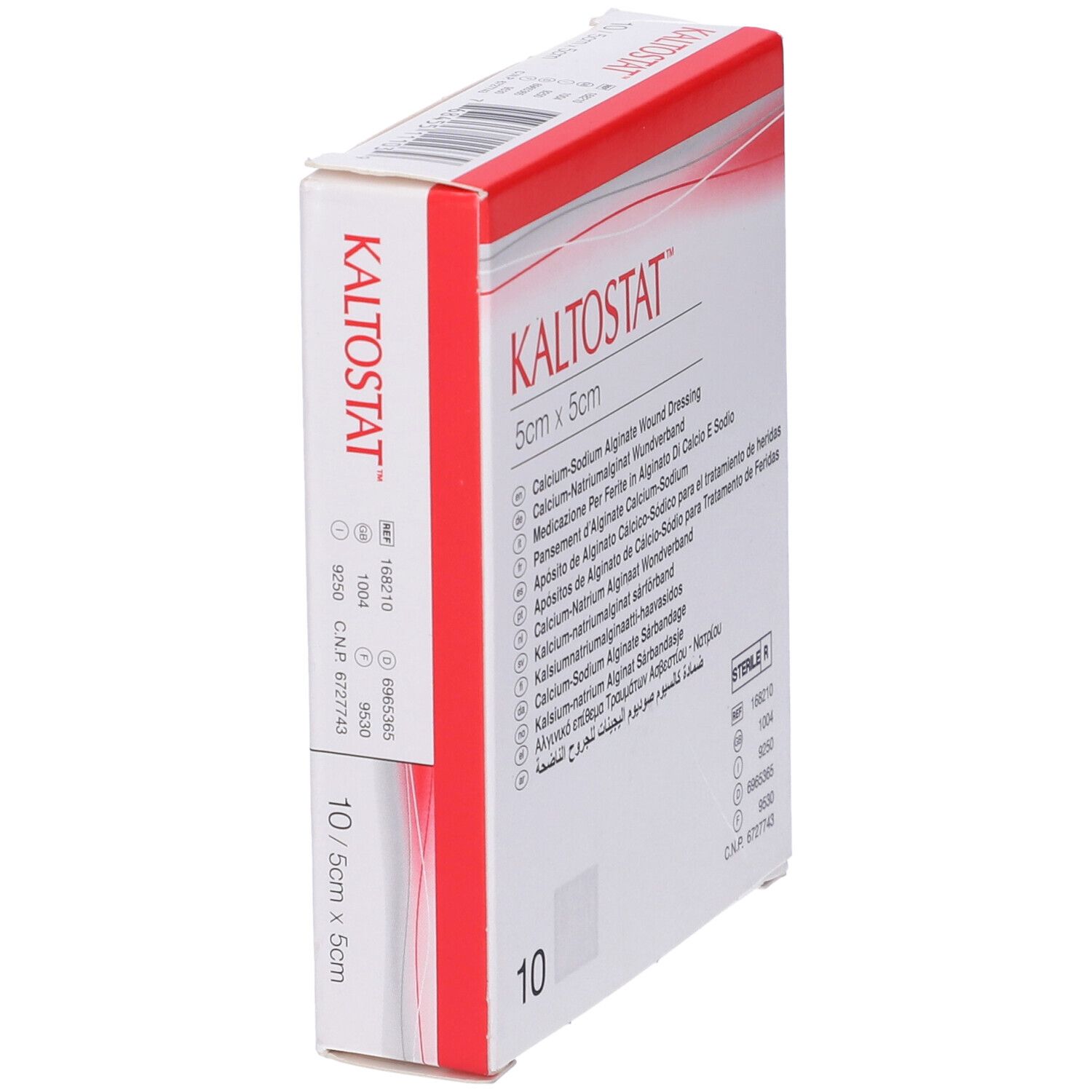 Medicazione In Alginato Di Calcio E Sodio Soffice Sterile Favorisce La Riparazione Tissutale Kaltostat 5X5Cm 10 Pezzi
