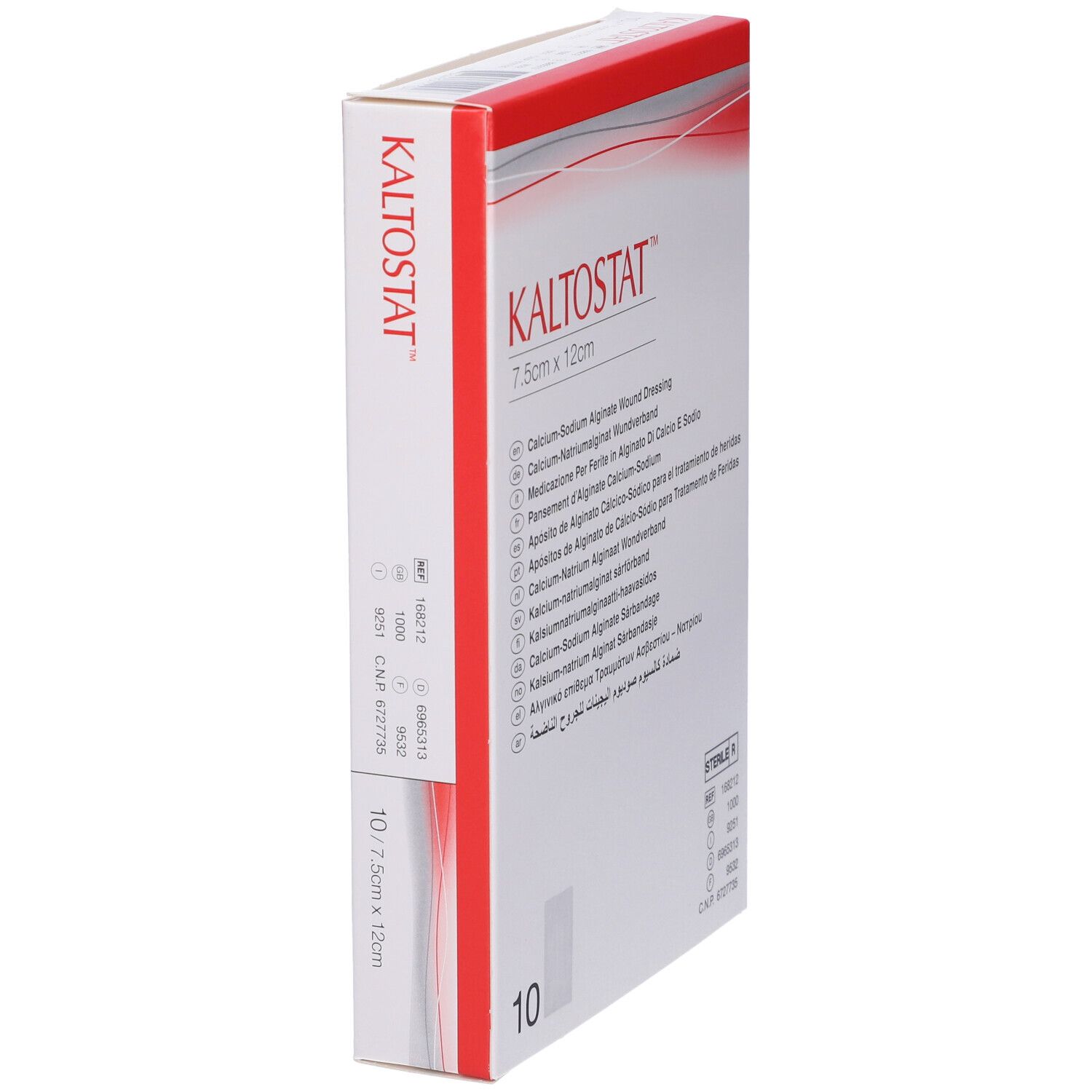 Medicazione In Alginato Di Calcio E Sodio Soffice Sterile Favorisce La Riparazione Tissutale Kaltostat 7,5X12Cm 10 Pezzi