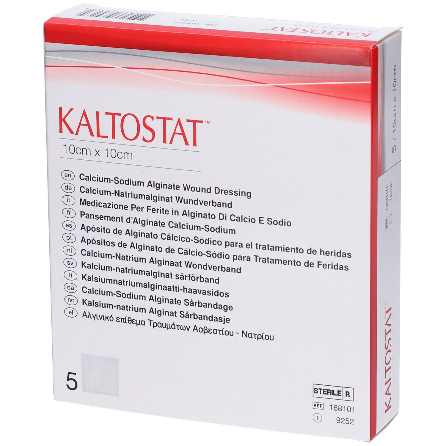 Medicazione In Alginato Di Calcio E Sodio Soffice Sterile Favorisce La Riparazione Tissutale Kaltostat 10X10Cm 5 Pezzi