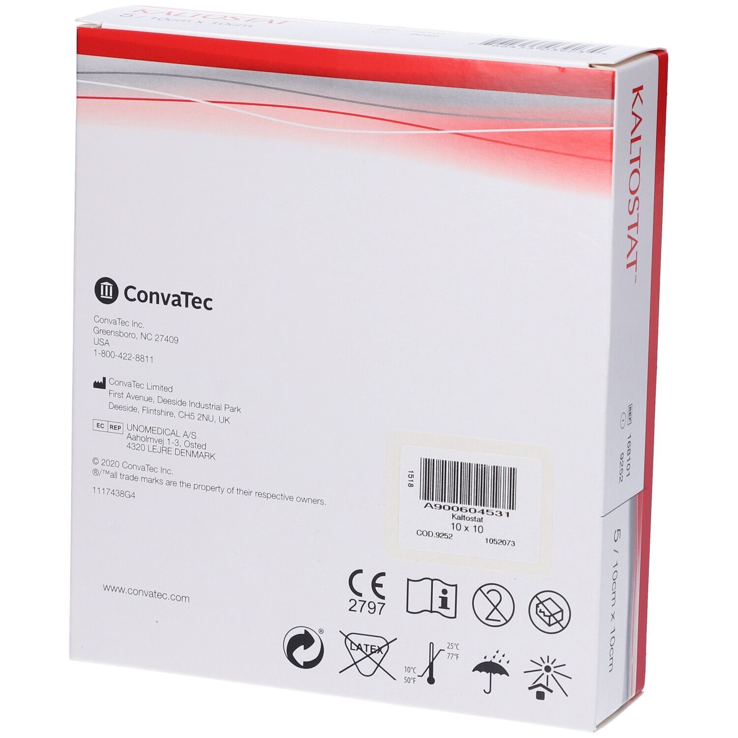 Medicazione In Alginato Di Calcio E Sodio Soffice Sterile Favorisce La Riparazione Tissutale Kaltostat 10X10Cm 5 Pezzi