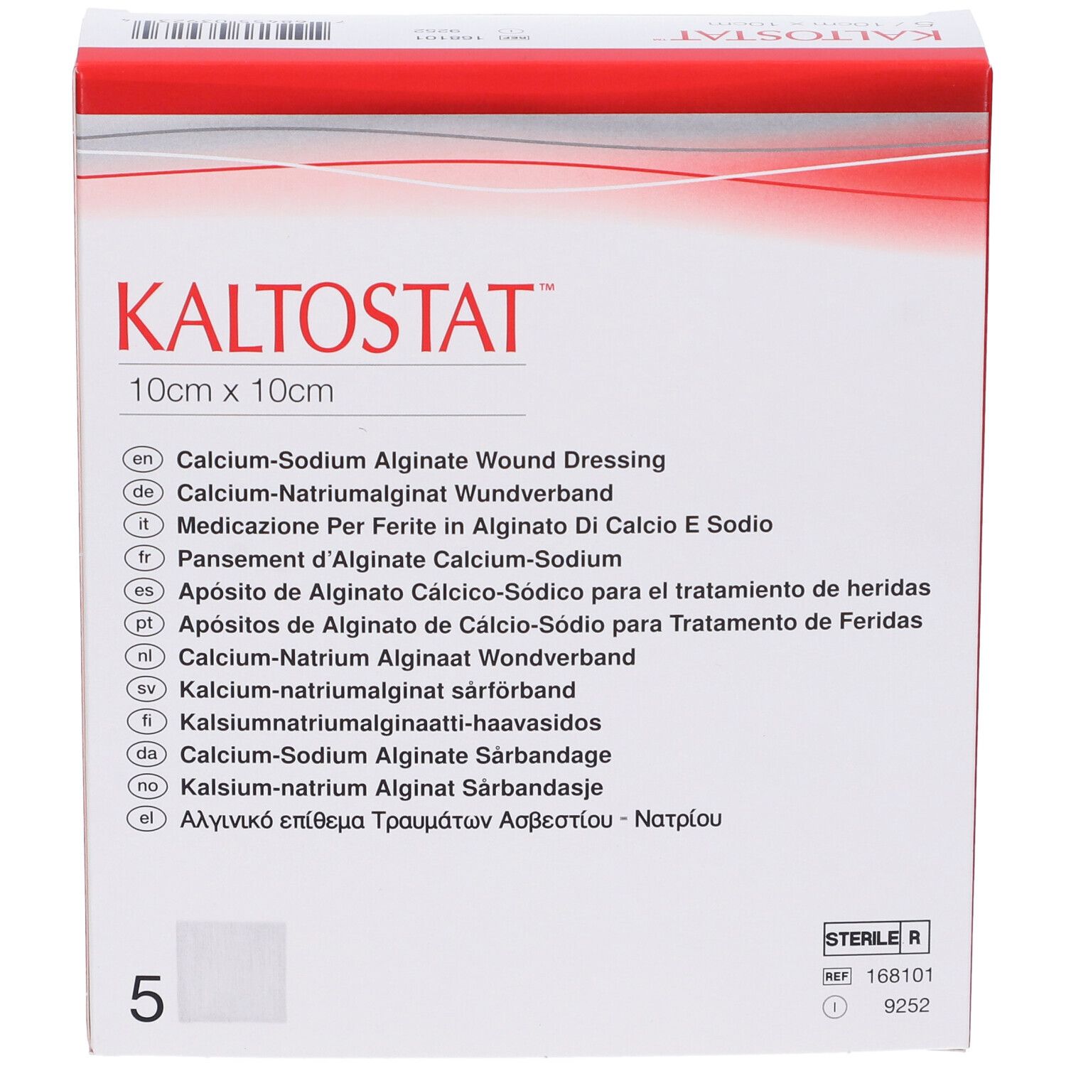 Medicazione In Alginato Di Calcio E Sodio Soffice Sterile Favorisce La Riparazione Tissutale Kaltostat 10X10Cm 5 Pezzi