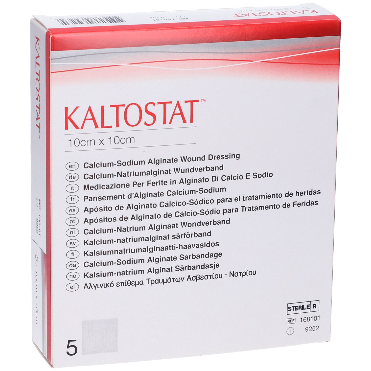 Medicazione In Alginato Di Calcio E Sodio Soffice Sterile Favorisce La Riparazione Tissutale Kaltostat 10X10Cm 5 Pezzi