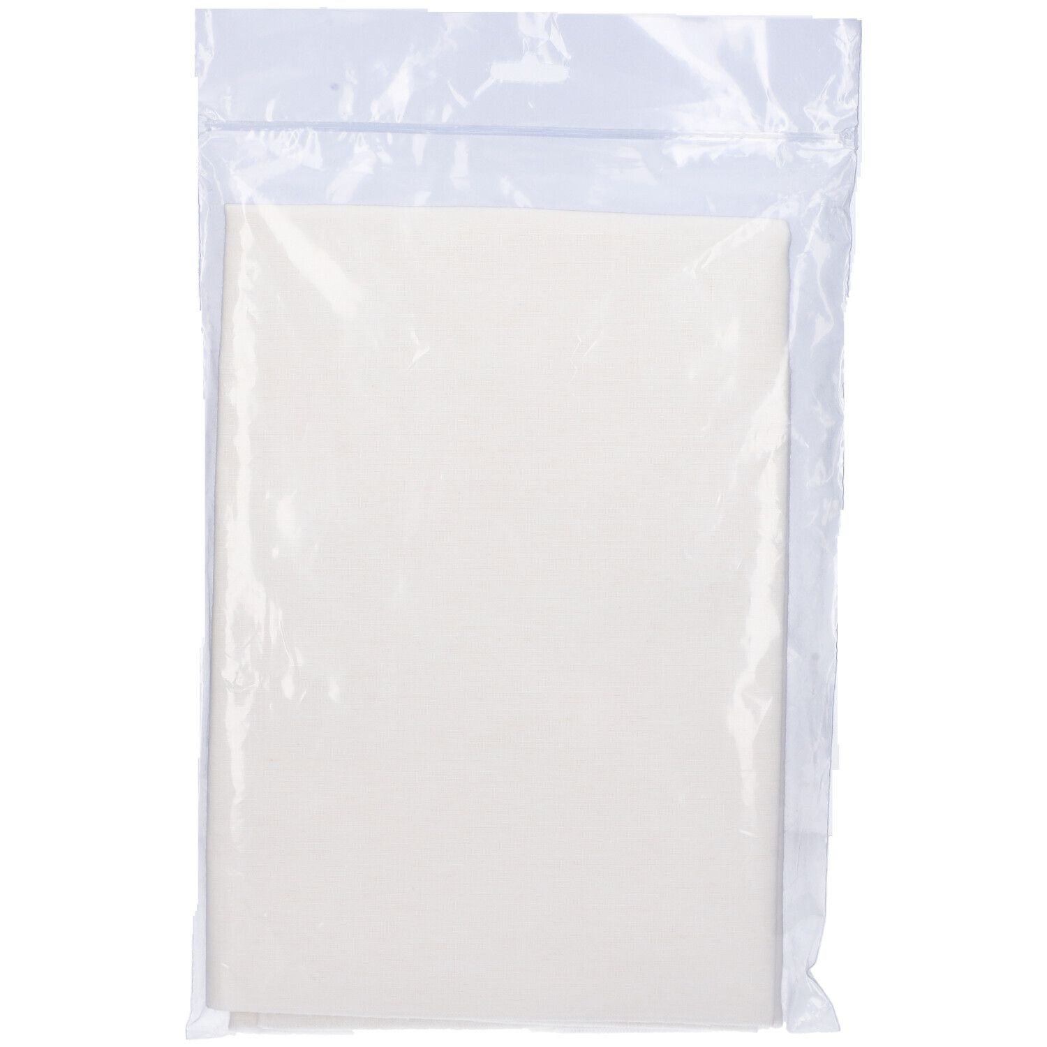 Prodotto bianco rettangolare in confezione di plastica trasparente. Nessun altro dettaglio visibile.