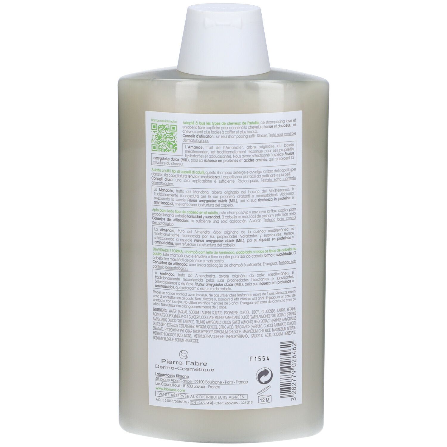 KLORANE Morbidezza & Tenuta Shampoo al latte di Mandorla