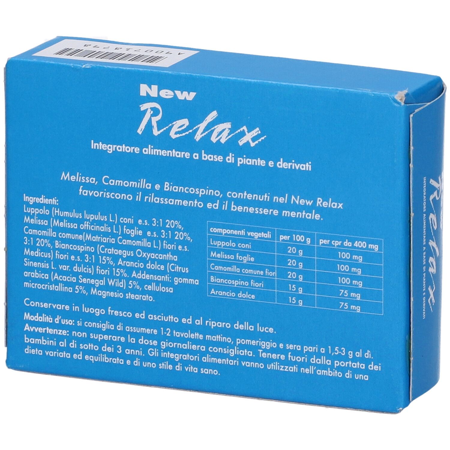 New Relax 50 Tavolette 783