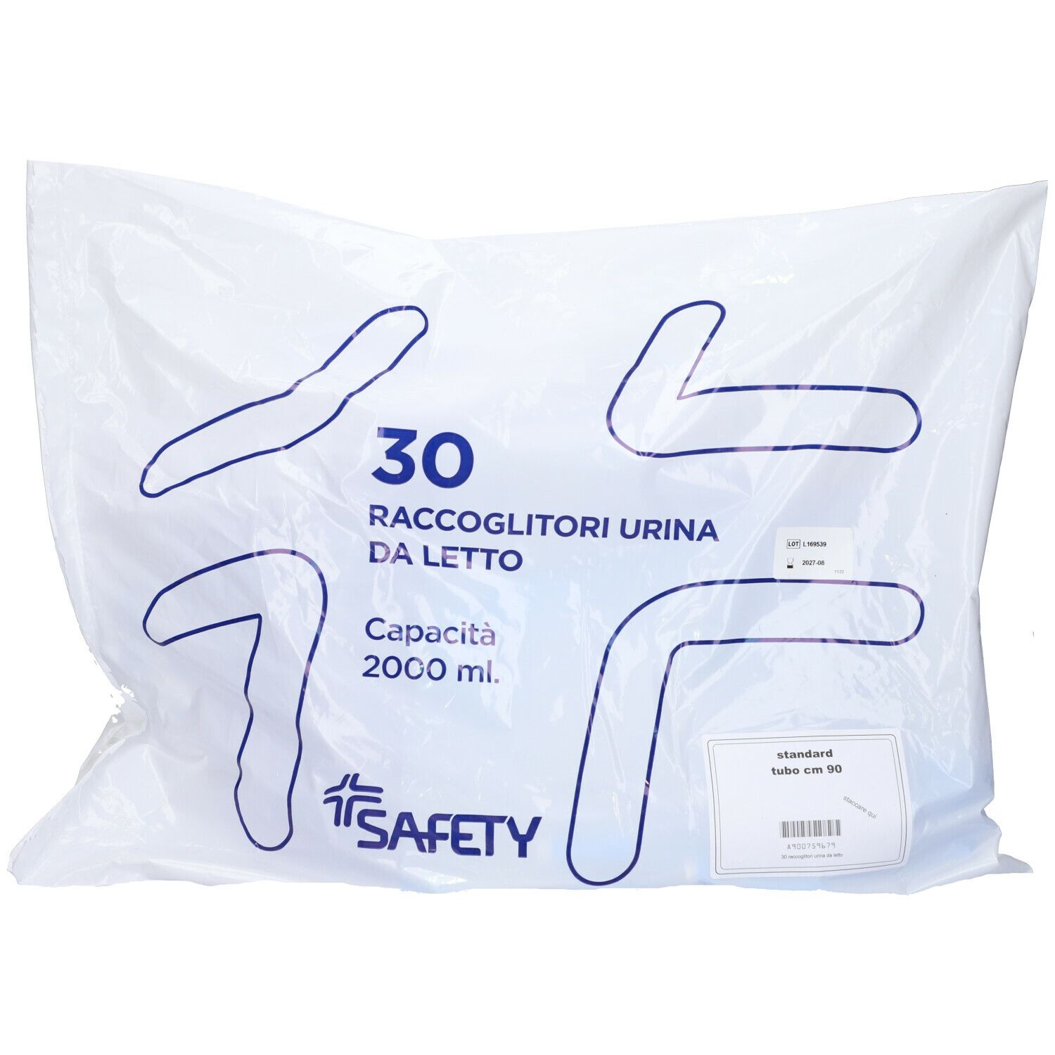 Safety Raccoglitori Urina da letto con tubo da 90 cm