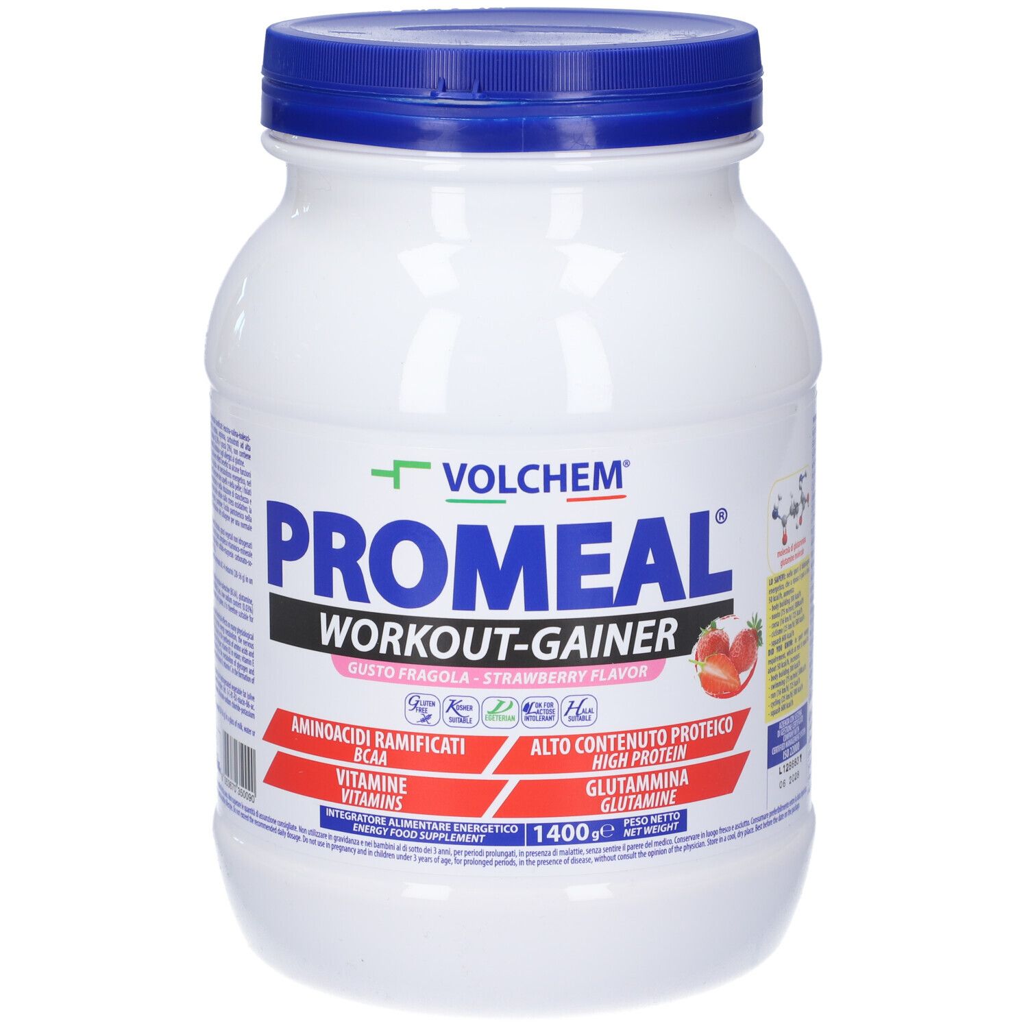 VOLCHEM Promeal Polvere Solubile - Gusto Fragola