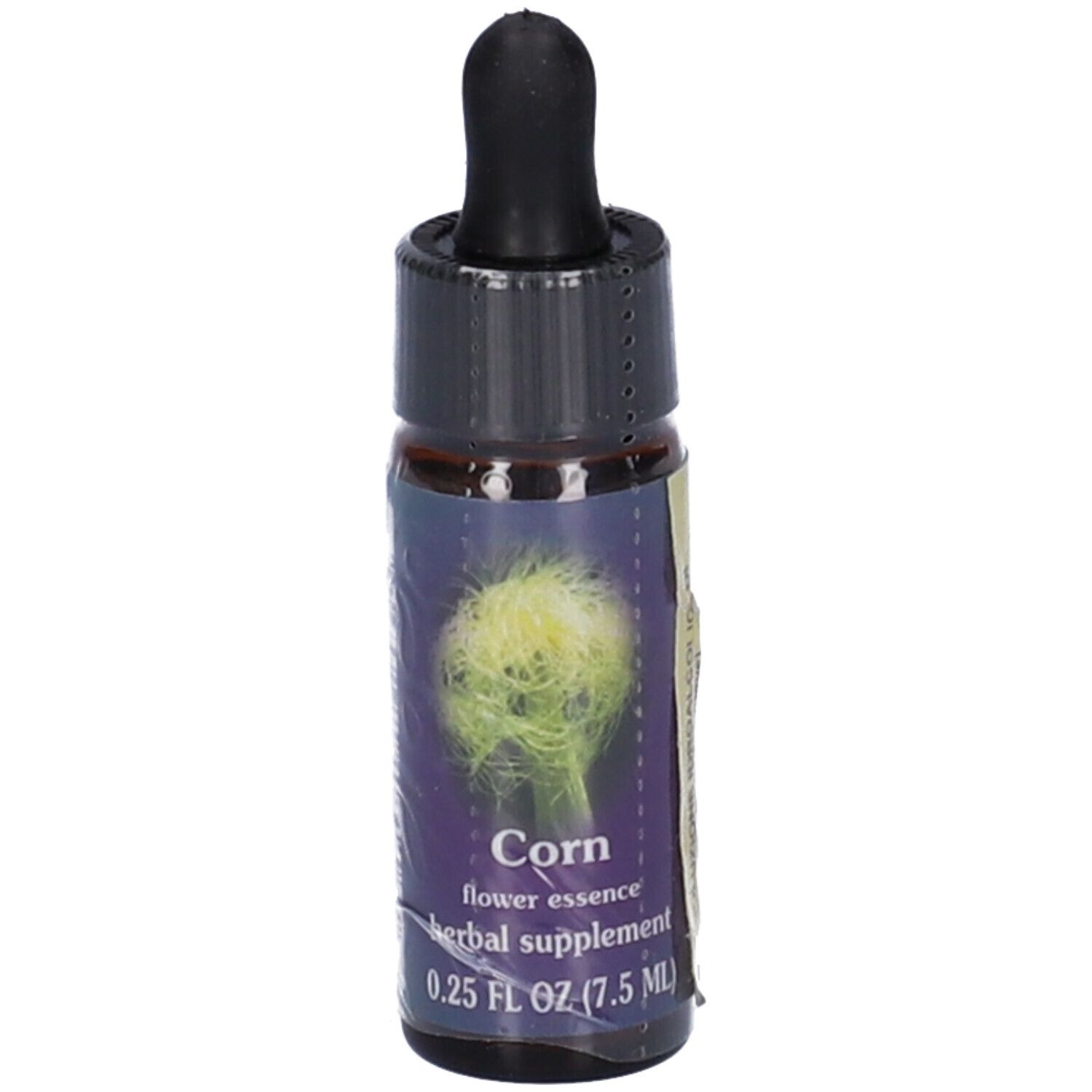 Flacone di vetro marrone con contagocce nero. Scritta: SOLUZIONE IDROALCOOLIC- DI. Testo e logo.