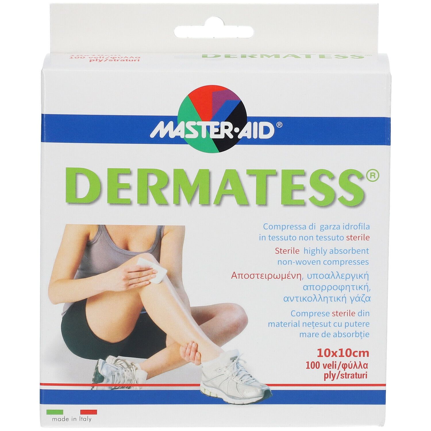 Master-Aid® Dermatess® 10 x 10 cm Garza in Tessuto 100 pz