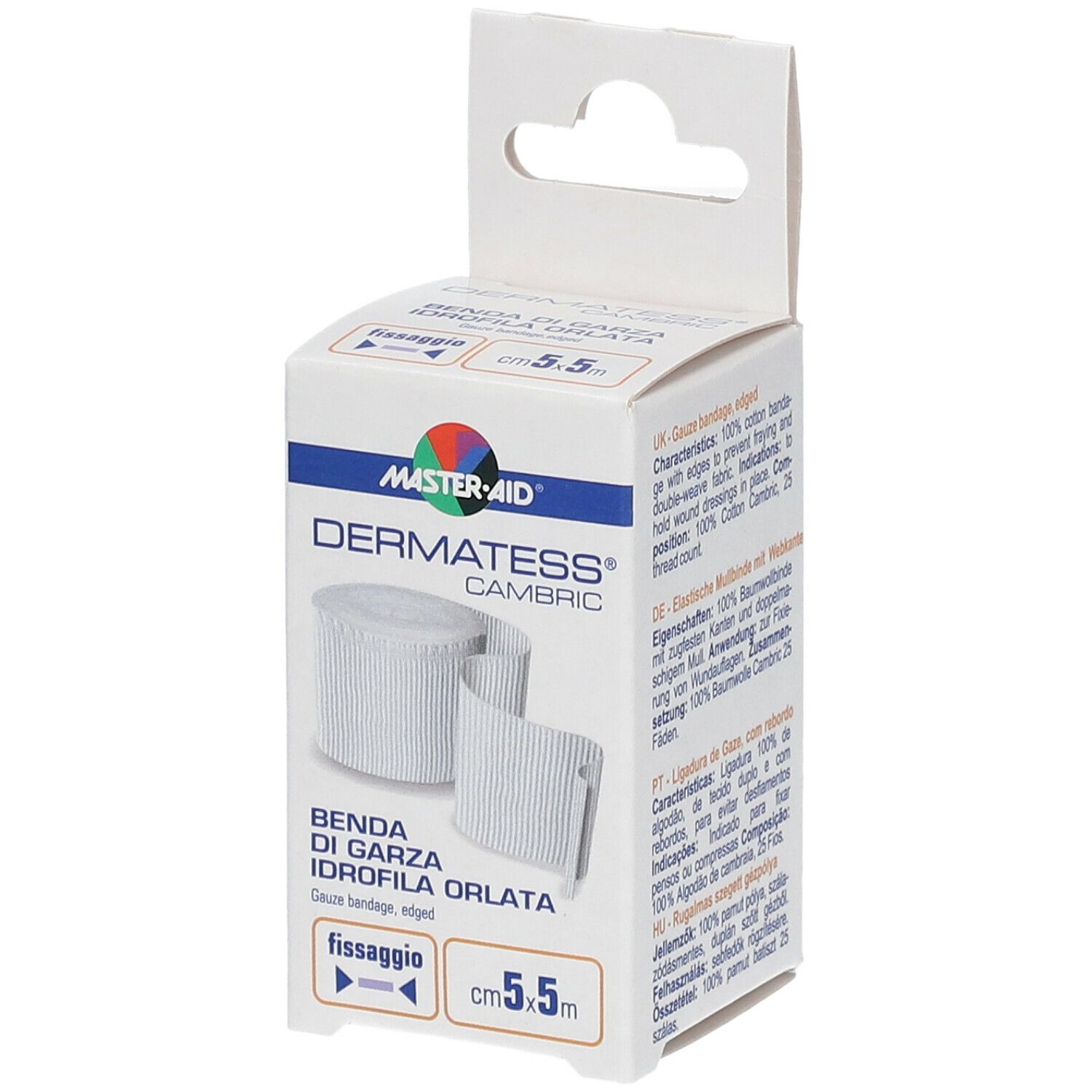 Master-Aid® Dermatess® Cambric 5 cm x 5 m Benda di garza