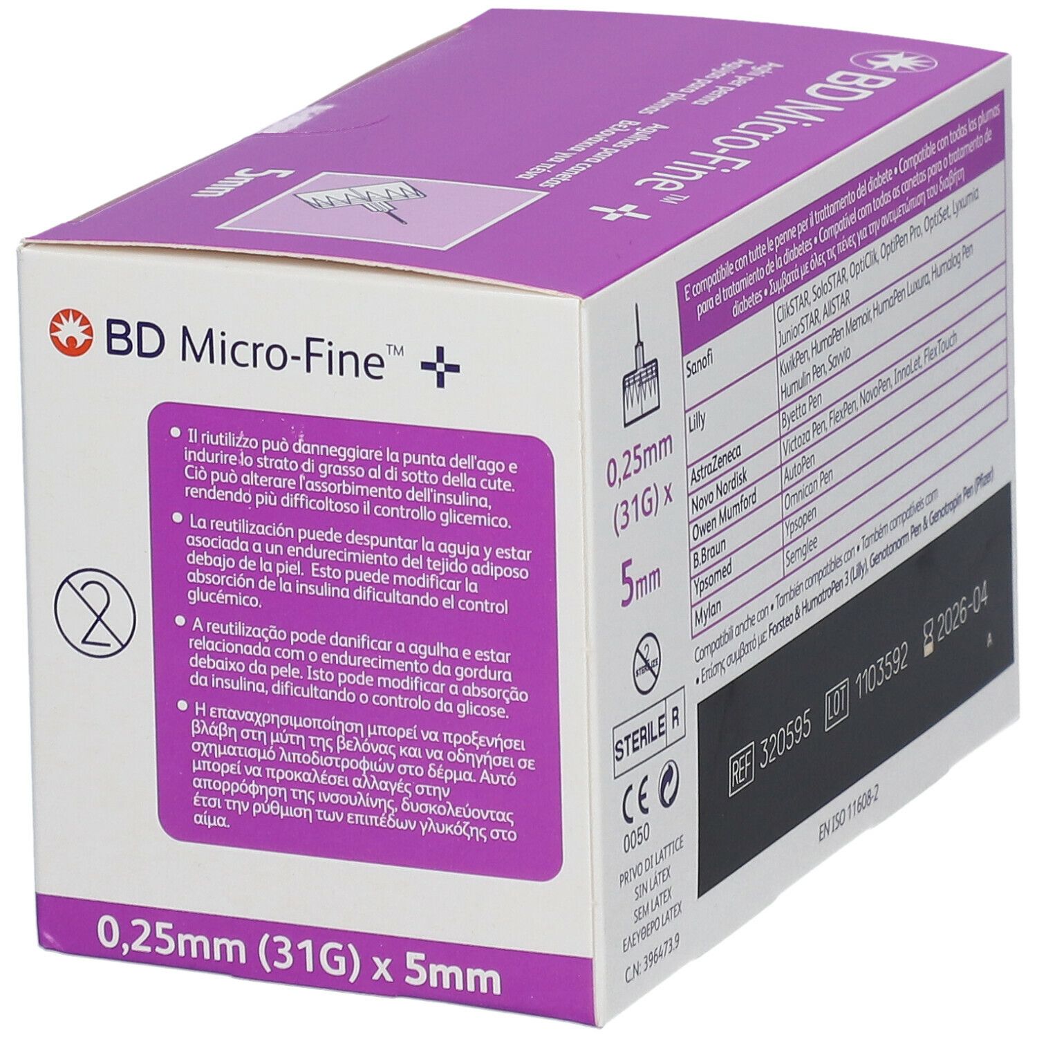 BD Micro Fine 6mm 31G Aghi per Penna da Insulina