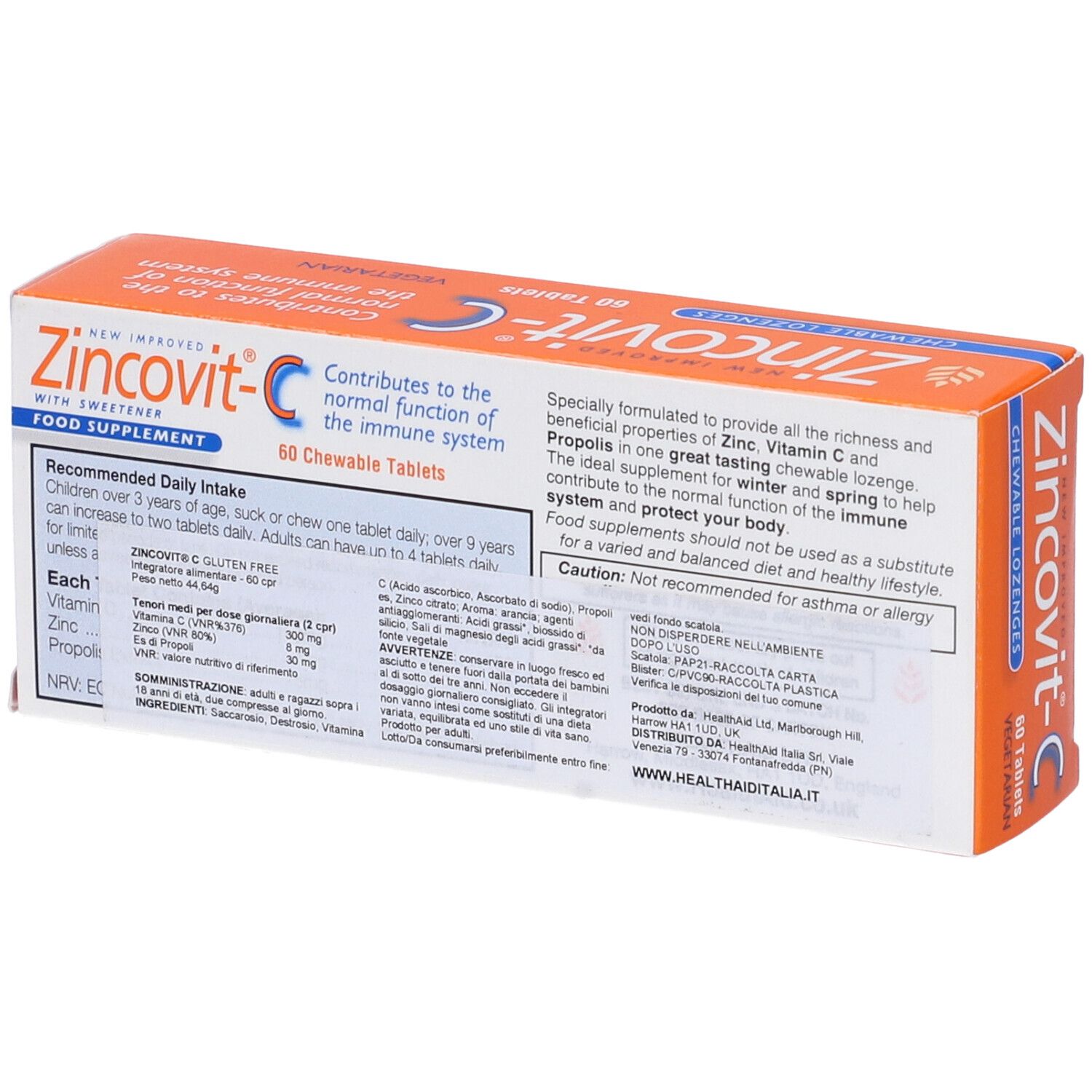 Zincovit C Blister 60 Tavolette