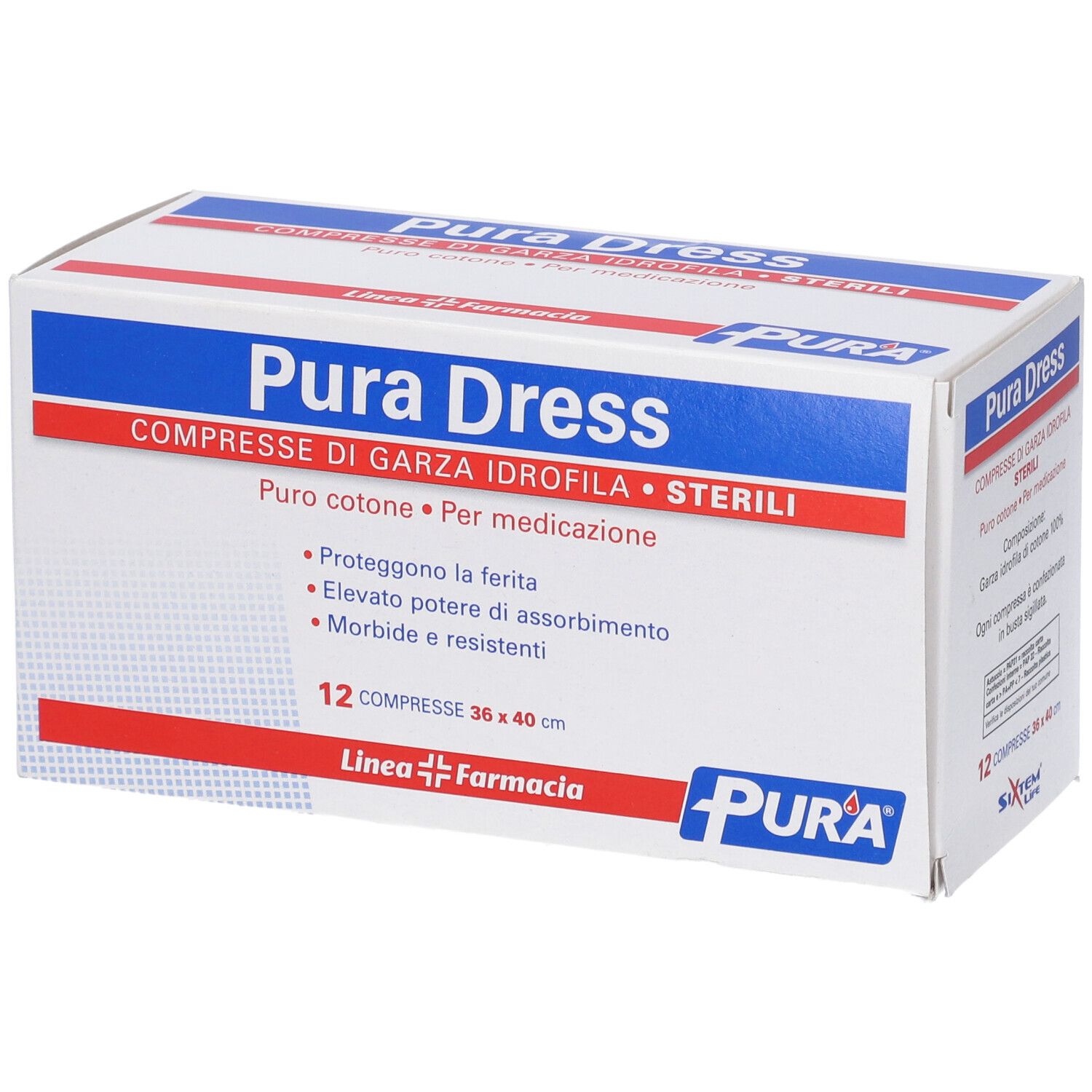 Garza Idrofila Pura Dress 36X40Cm 12 Pezzi