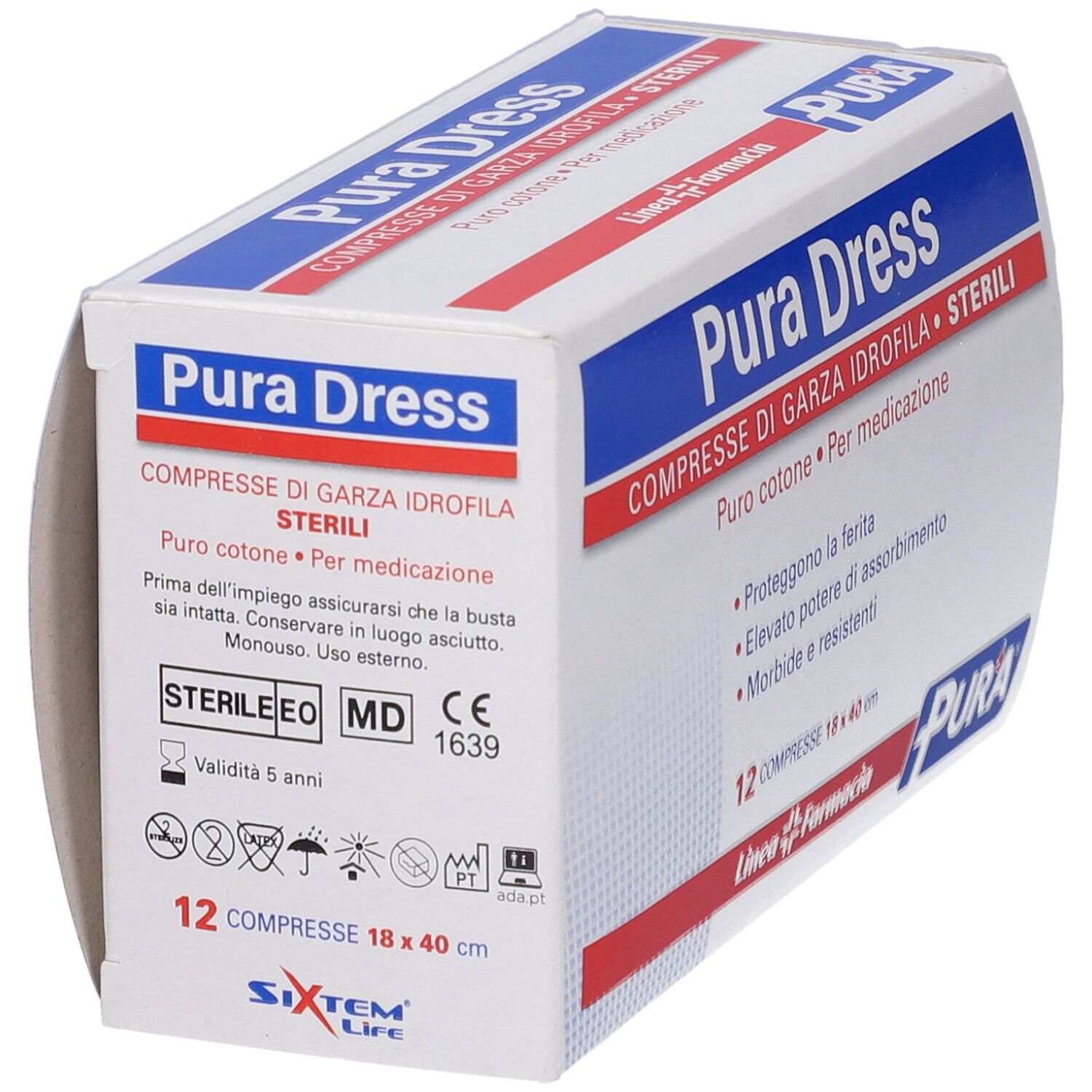 Garza Idrofila Pura Dress 18X40Cm 12 Pezzi