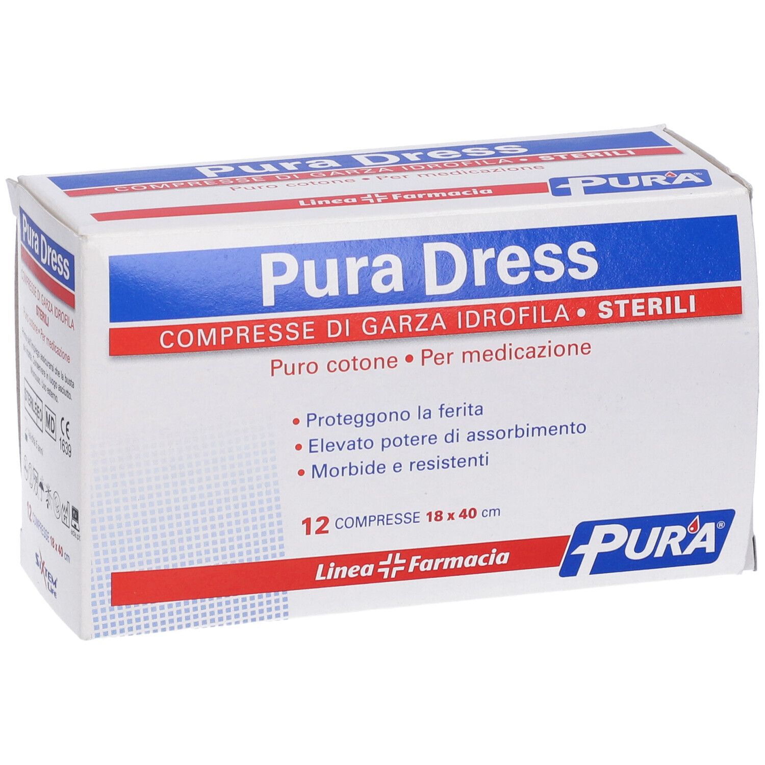 Garza Idrofila Pura Dress 18X40Cm 12 Pezzi