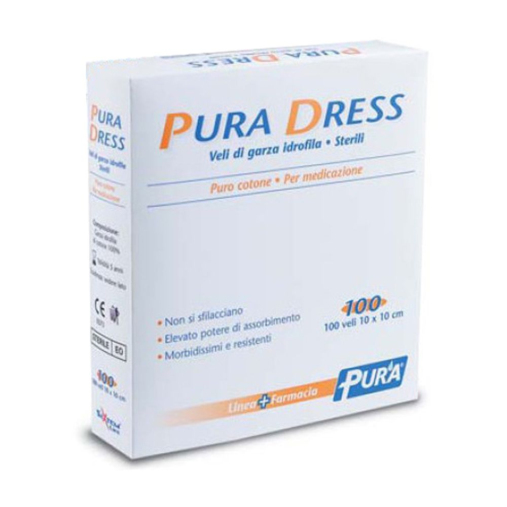 Garza Idrofila Pura Dress 10X10Cm 100 Pezzi