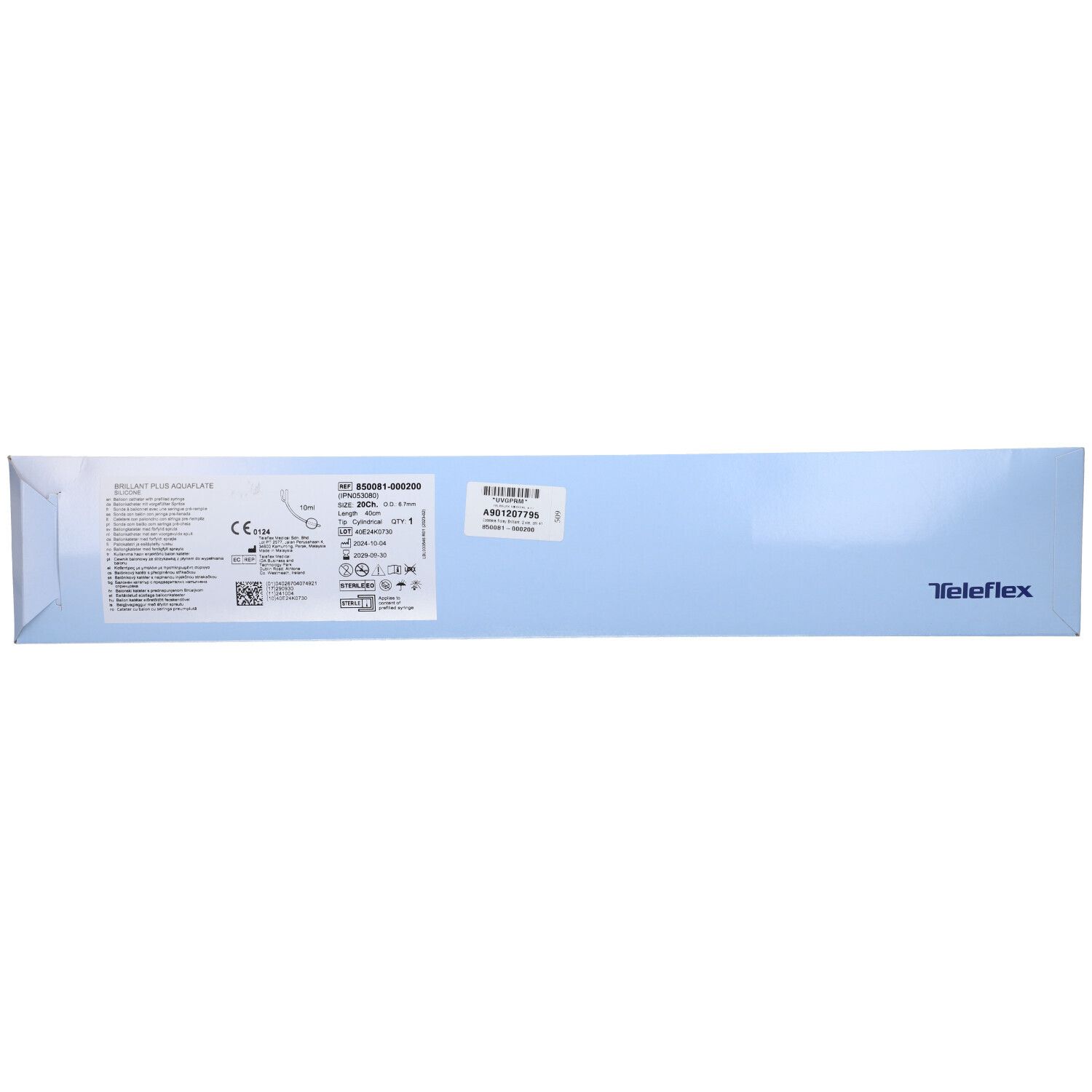 Catetere Foley In Silicone Per Adulti Brillant Plus 2 Vie Senza Scanalature Ch20 Lunghezza 41 Cm Palloncino 10 Ml Punta Cilindrica 2 Fori 1 Pezzo