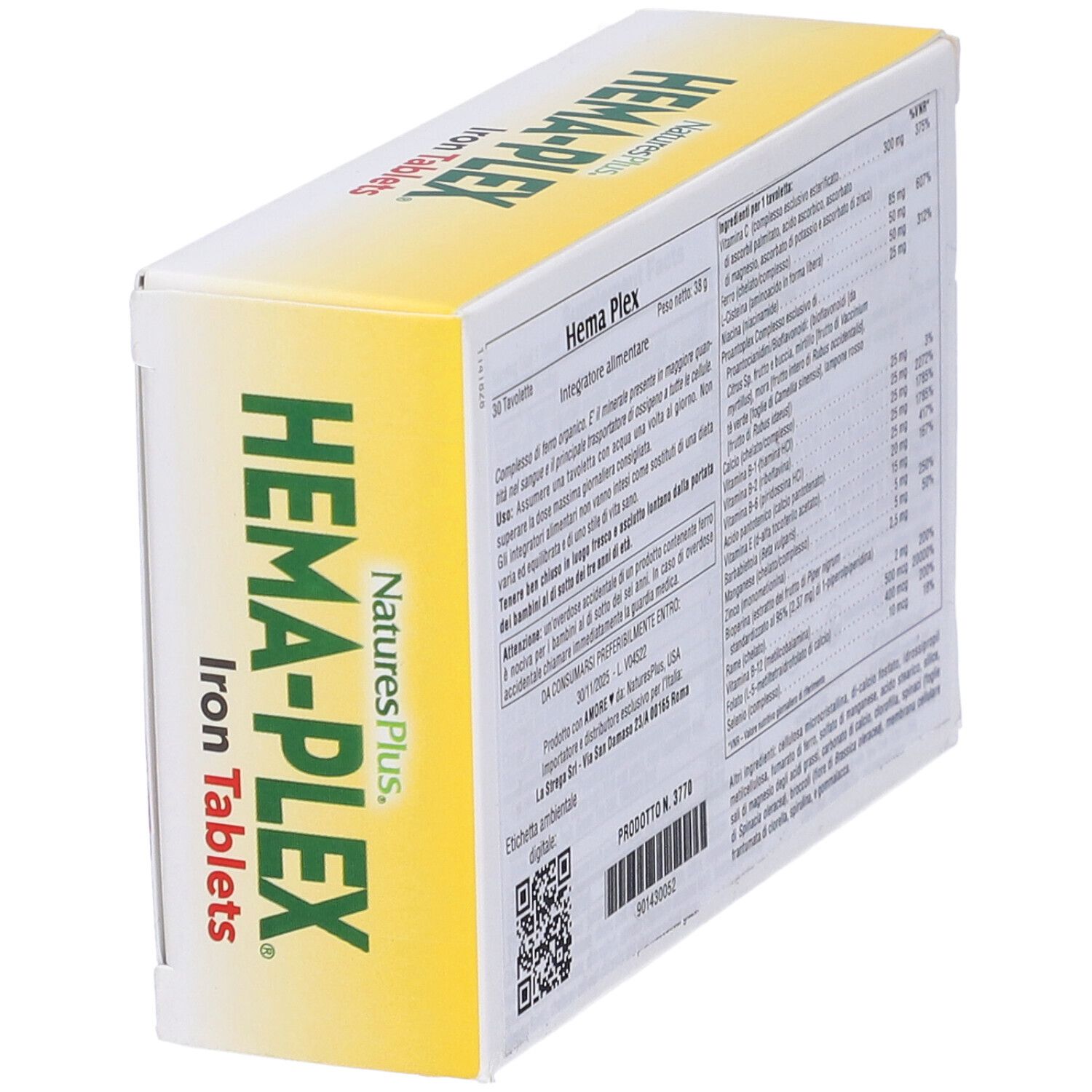 Hema Plex Ferro Organico 30 Tavolette