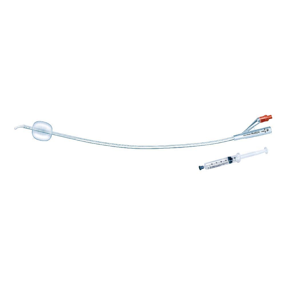 Catetere Foley In Silicone Per Adulti Brillant Plus 2 Vie Senza Scanalature Ch12 Lunghezza 41 Cm Palloncino 10 Ml Punta Tiemann 2 Fori 1 Pezzo
