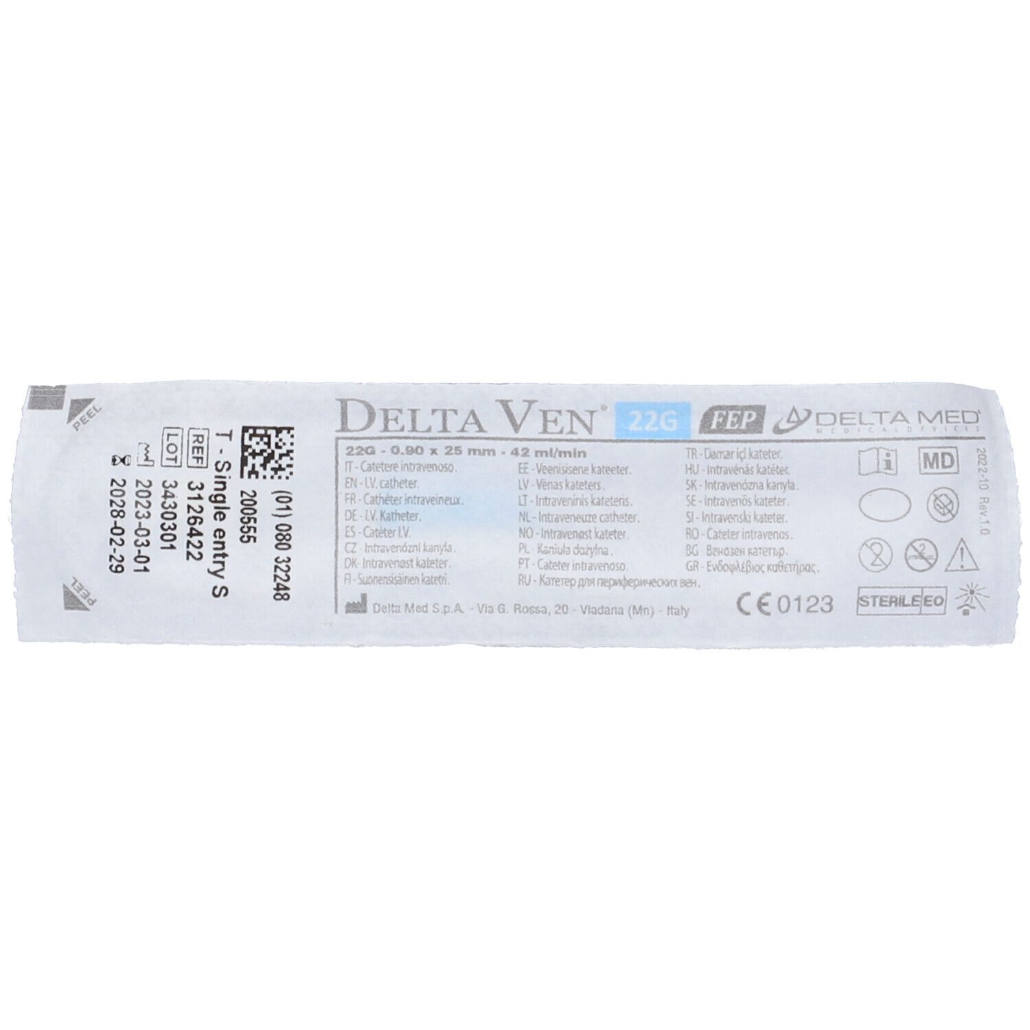 Ago Cannula Gauge22 Blu